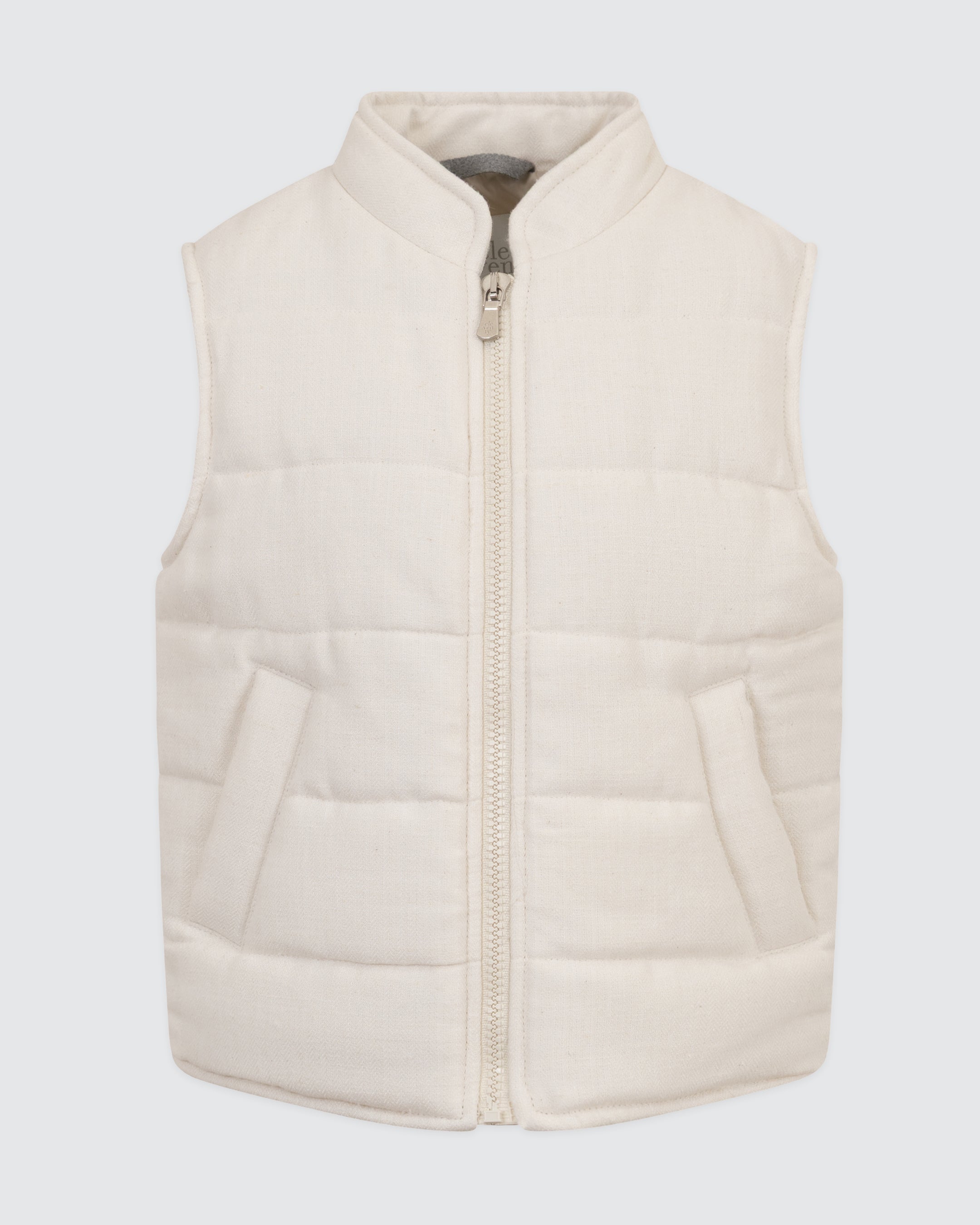 COTTON‑VISCOSE‑LINEN PADDED GILET BOY