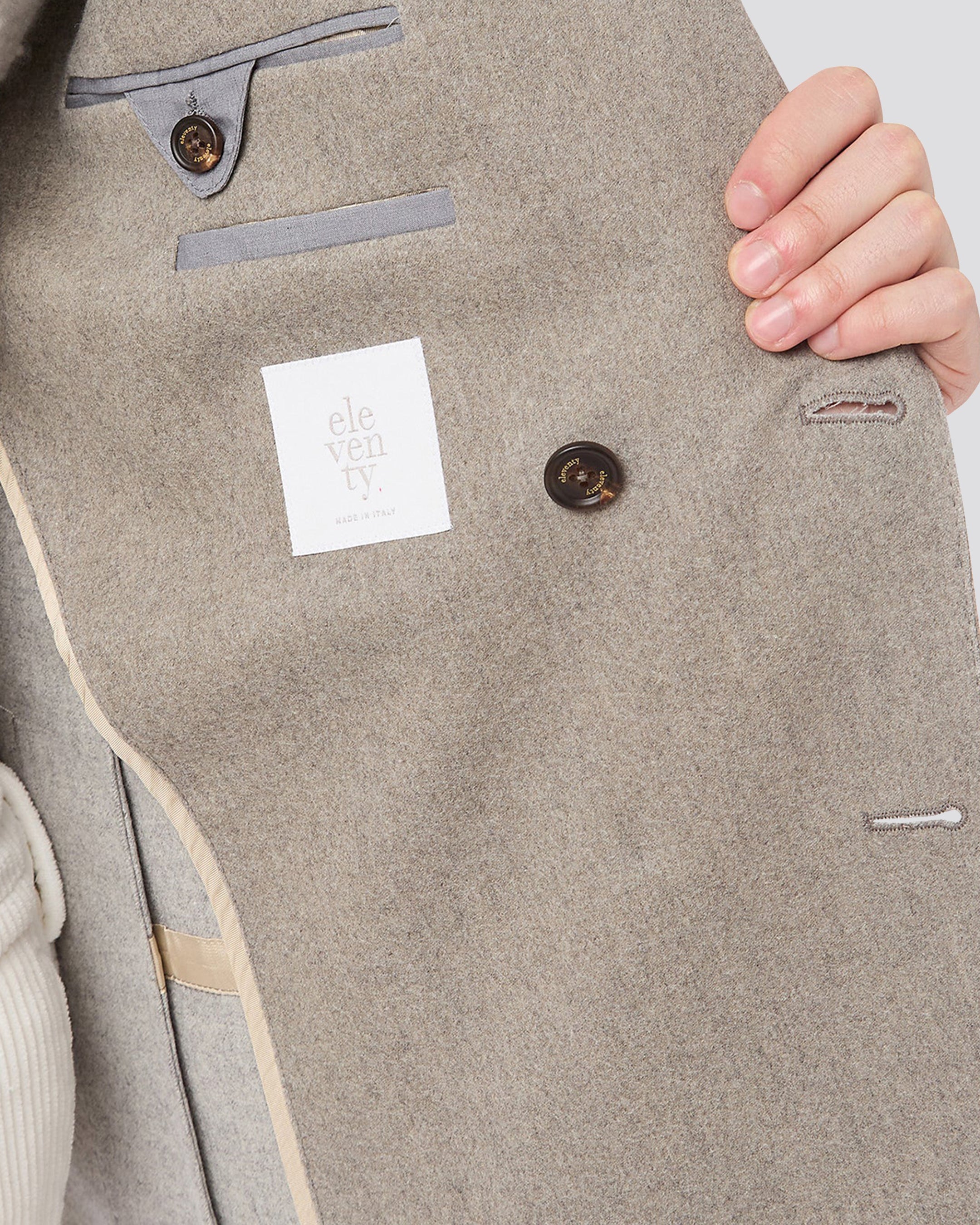 Cashmere wool double -breasted jacket