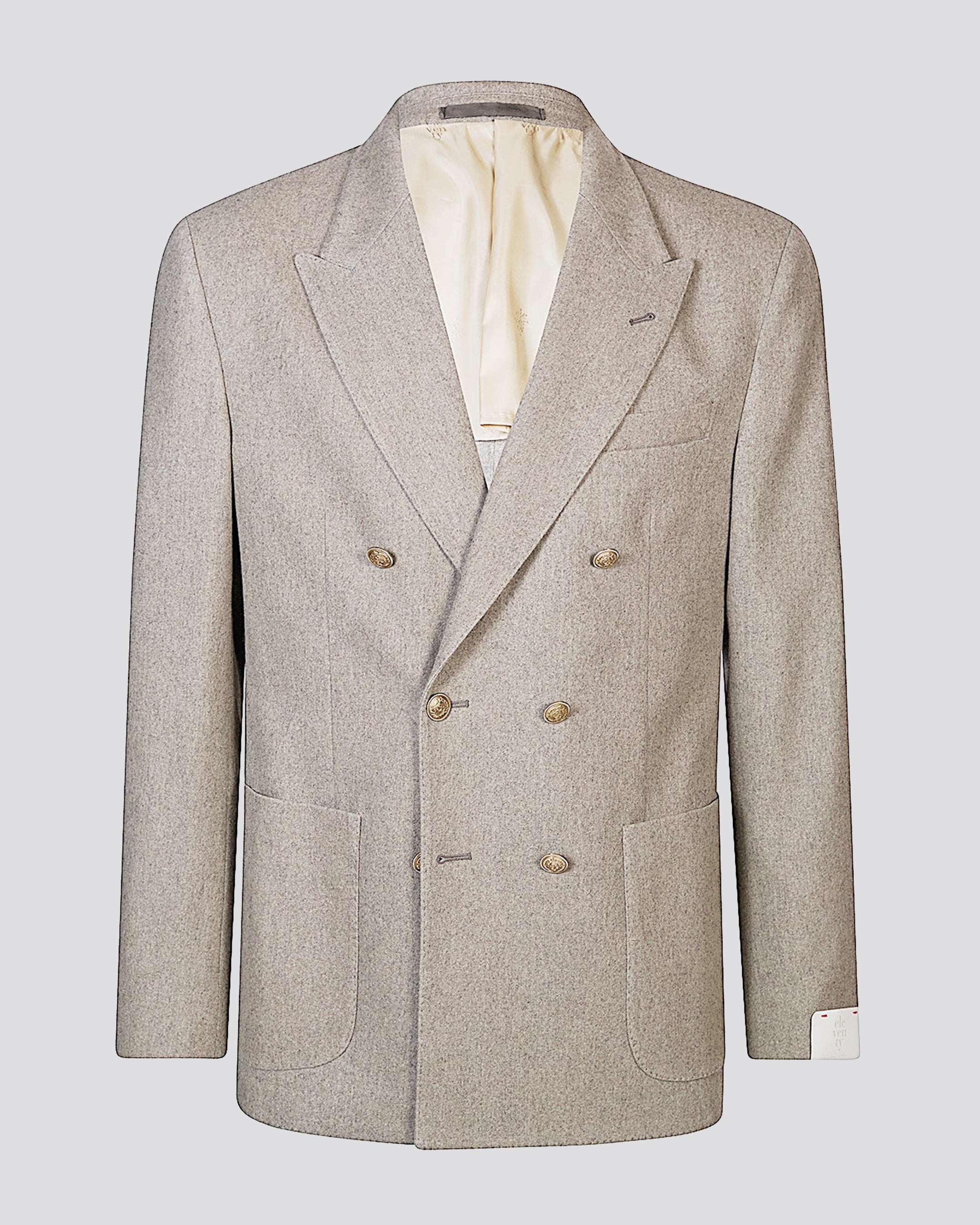 Cashmere wool double -breasted jacket