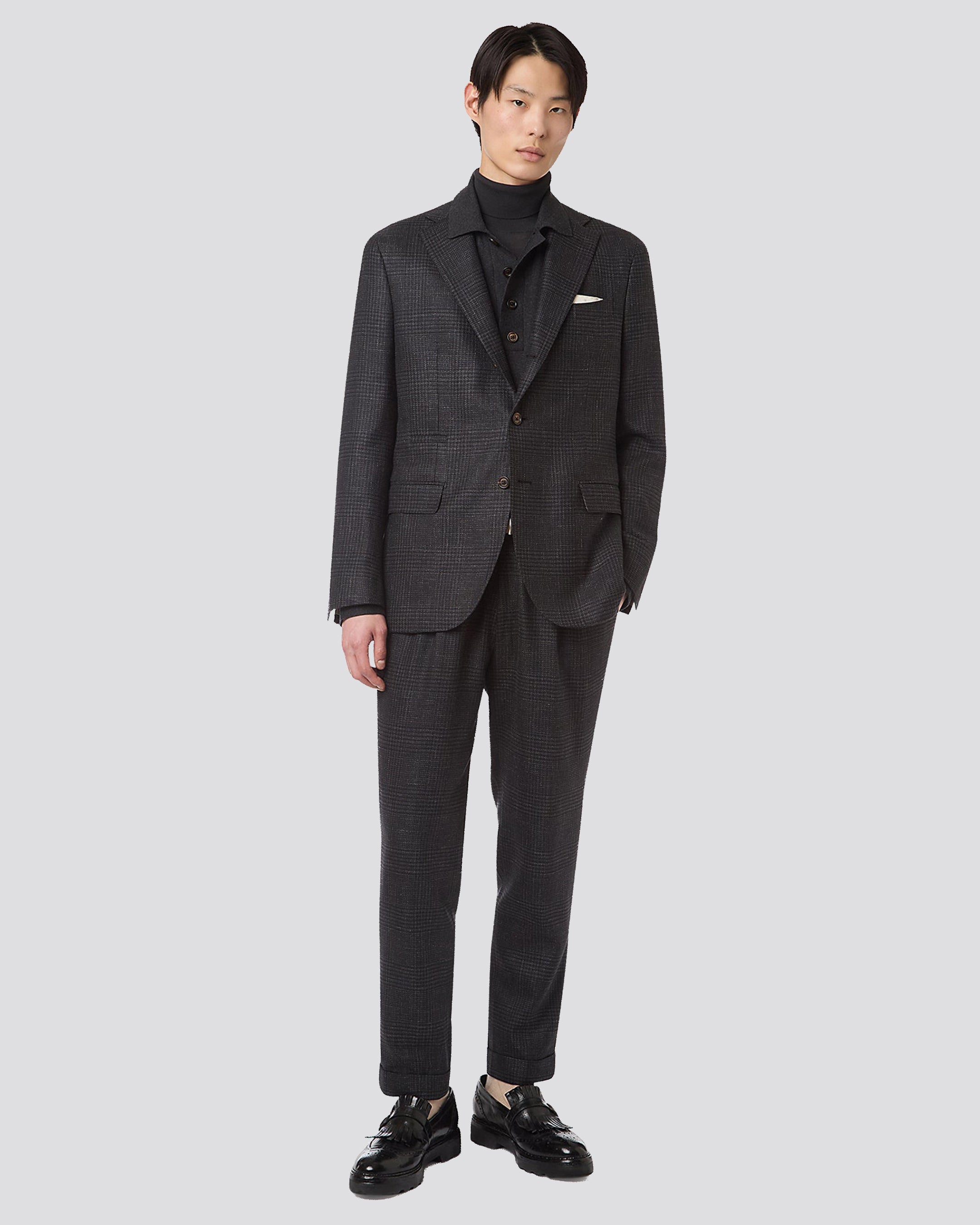 SINGLE BREASTED SUIT WITH PENCED PANTS