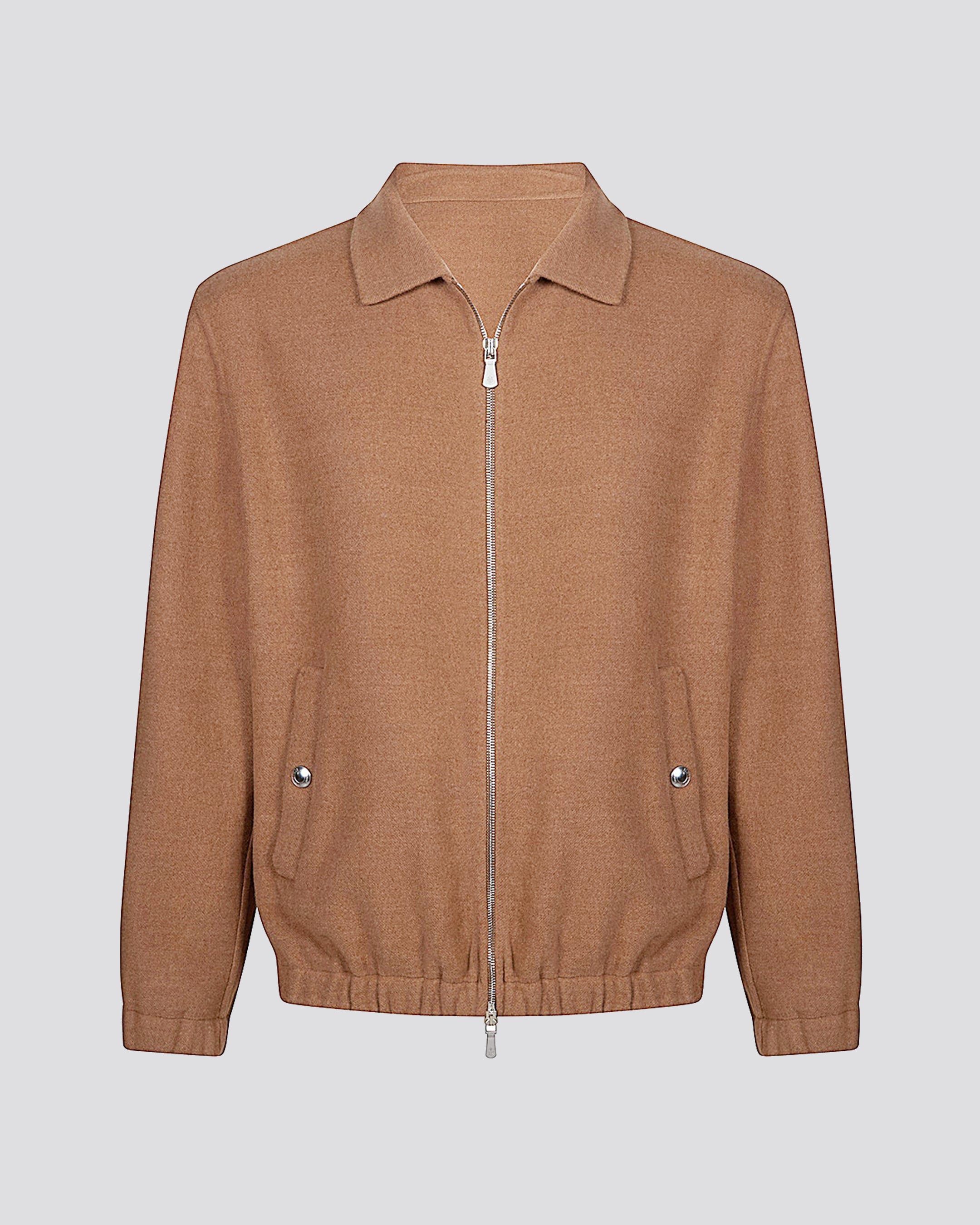 Full zip bomber wool
