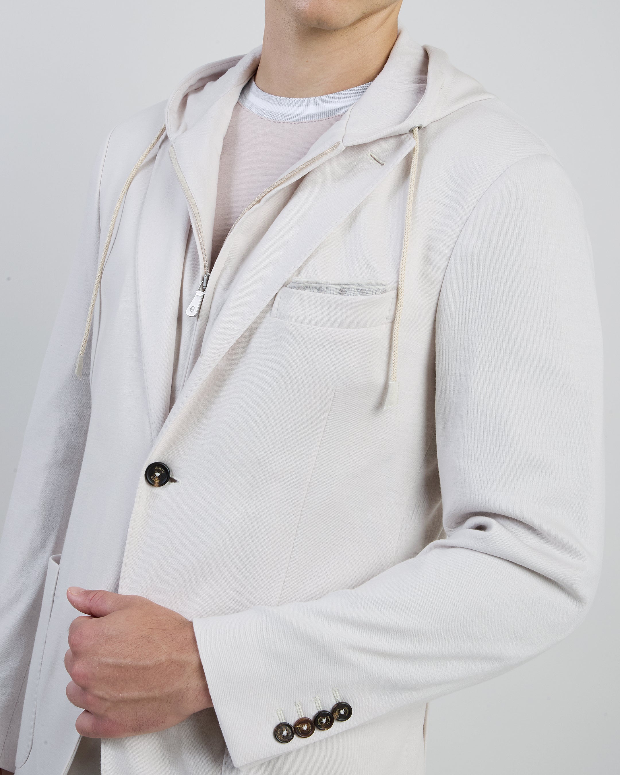 JACKET WITH INTERLOCK WOOL BIB