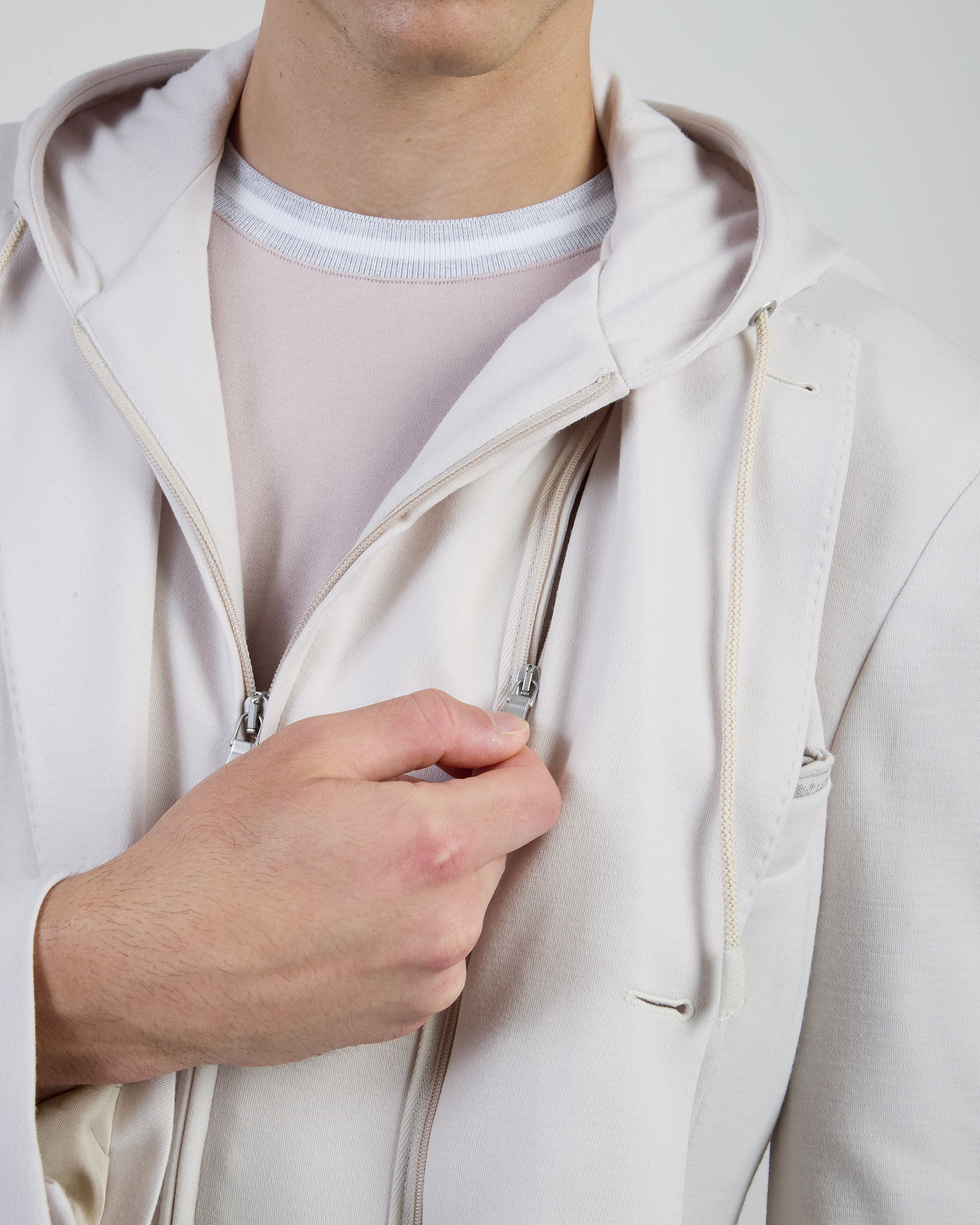 JACKET WITH INTERLOCK WOOL BIB