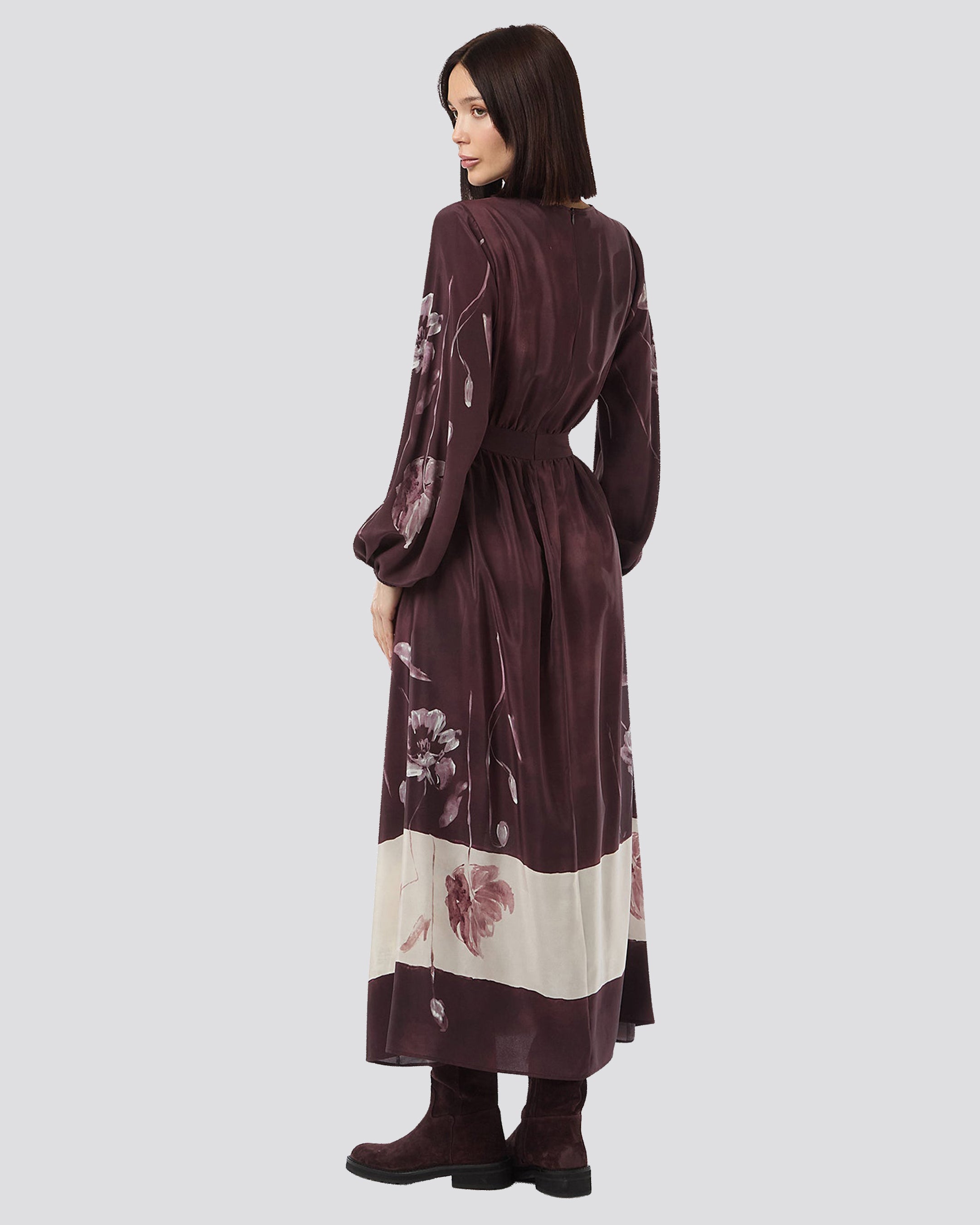 PRINTED LONG SLEEVE DRESS