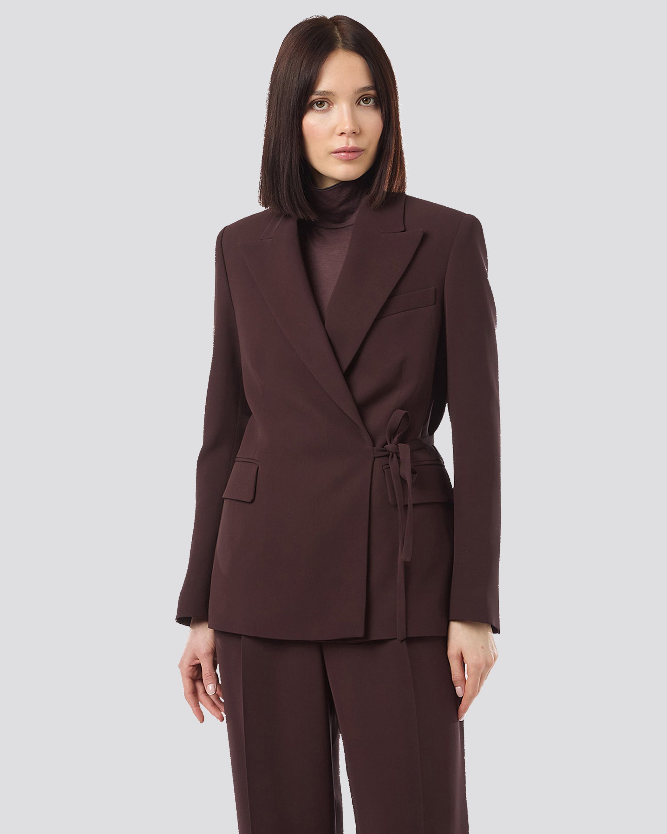 DOUBLE BREASTED JACKET WITH LACE
