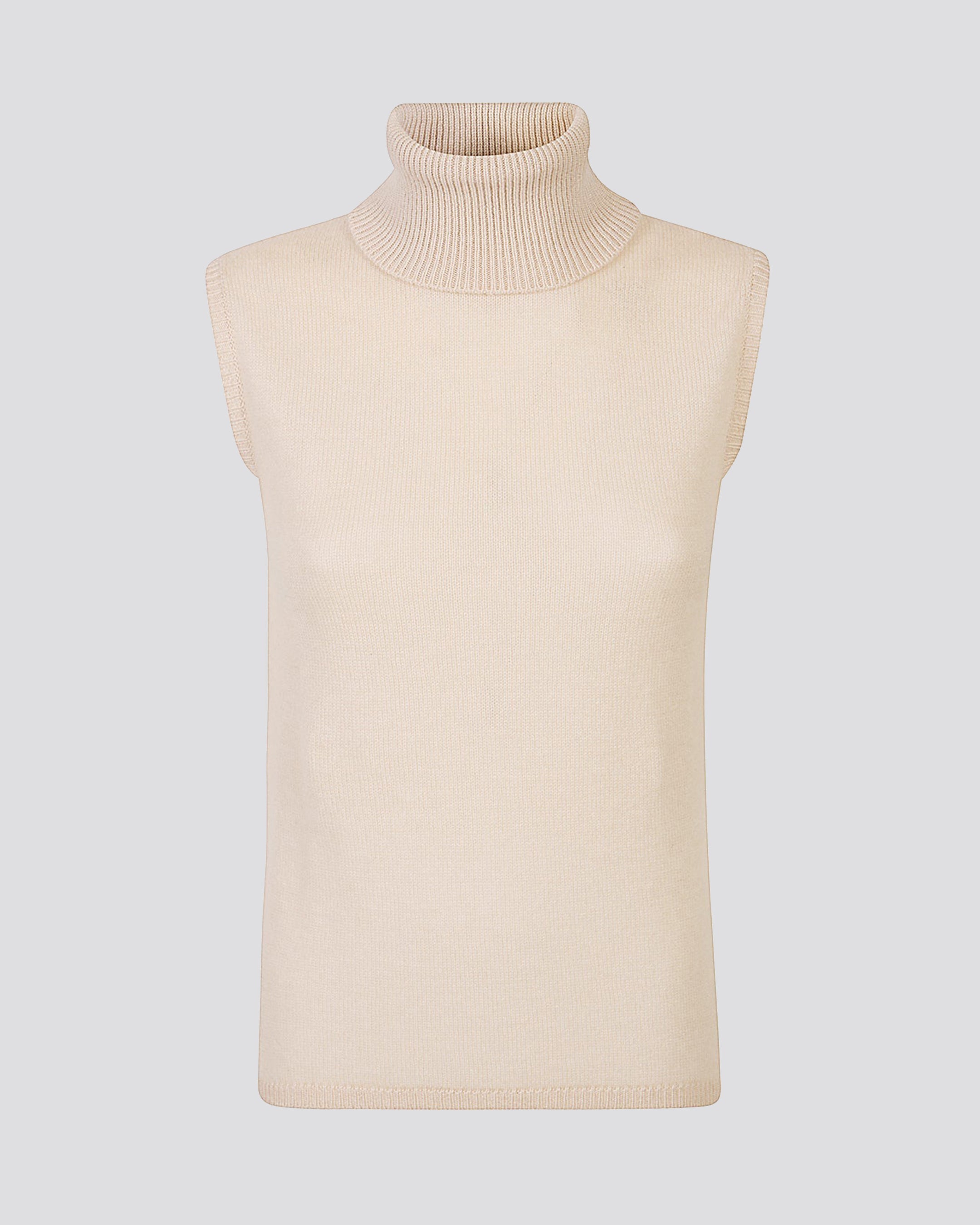 SLEEVELESS GAUZE SWEATER