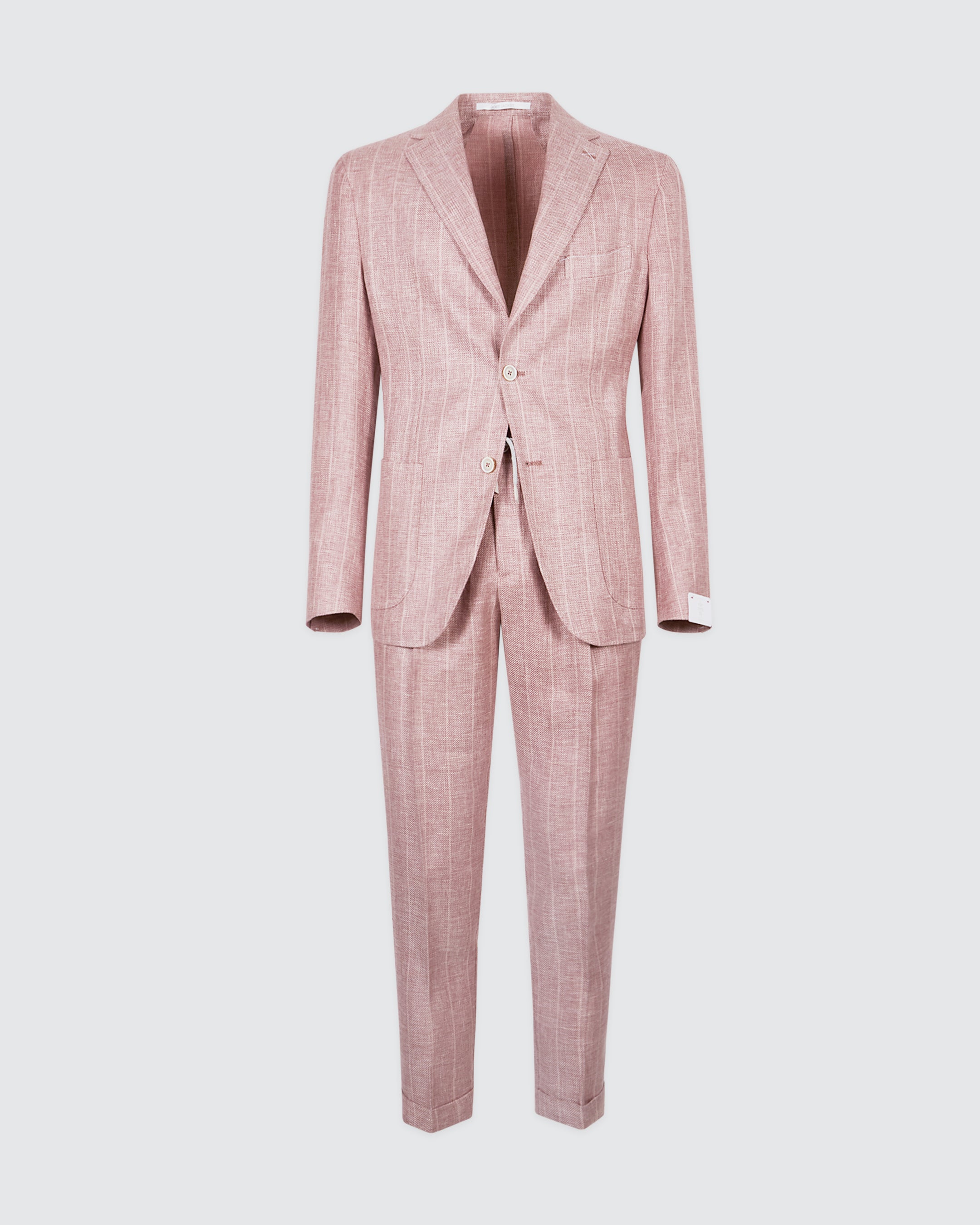 Single-Breasted Linen Cashmere and Silk Slim Suit