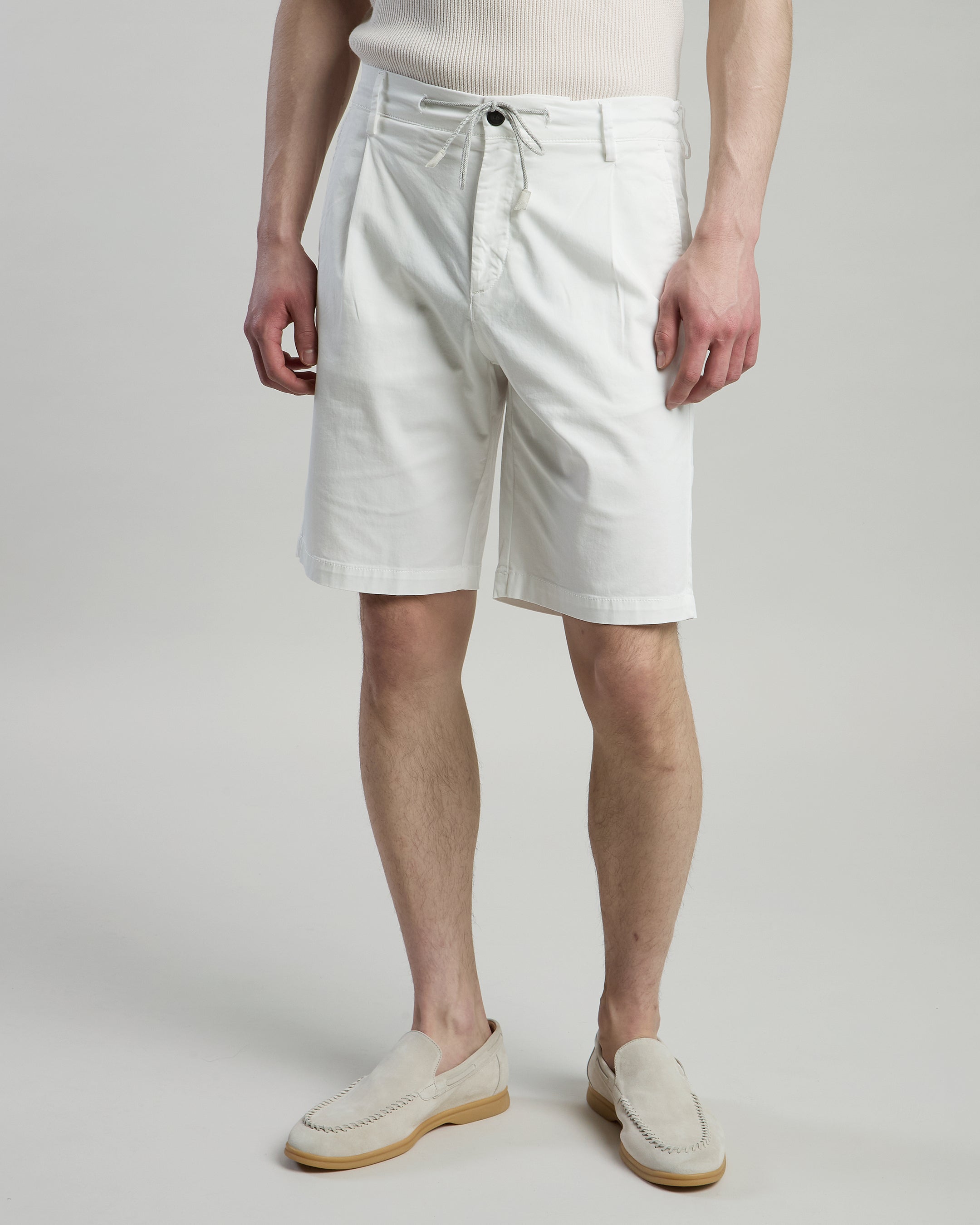 Men's Garment-Dyed Cotton Jogger Bermuda Shorts