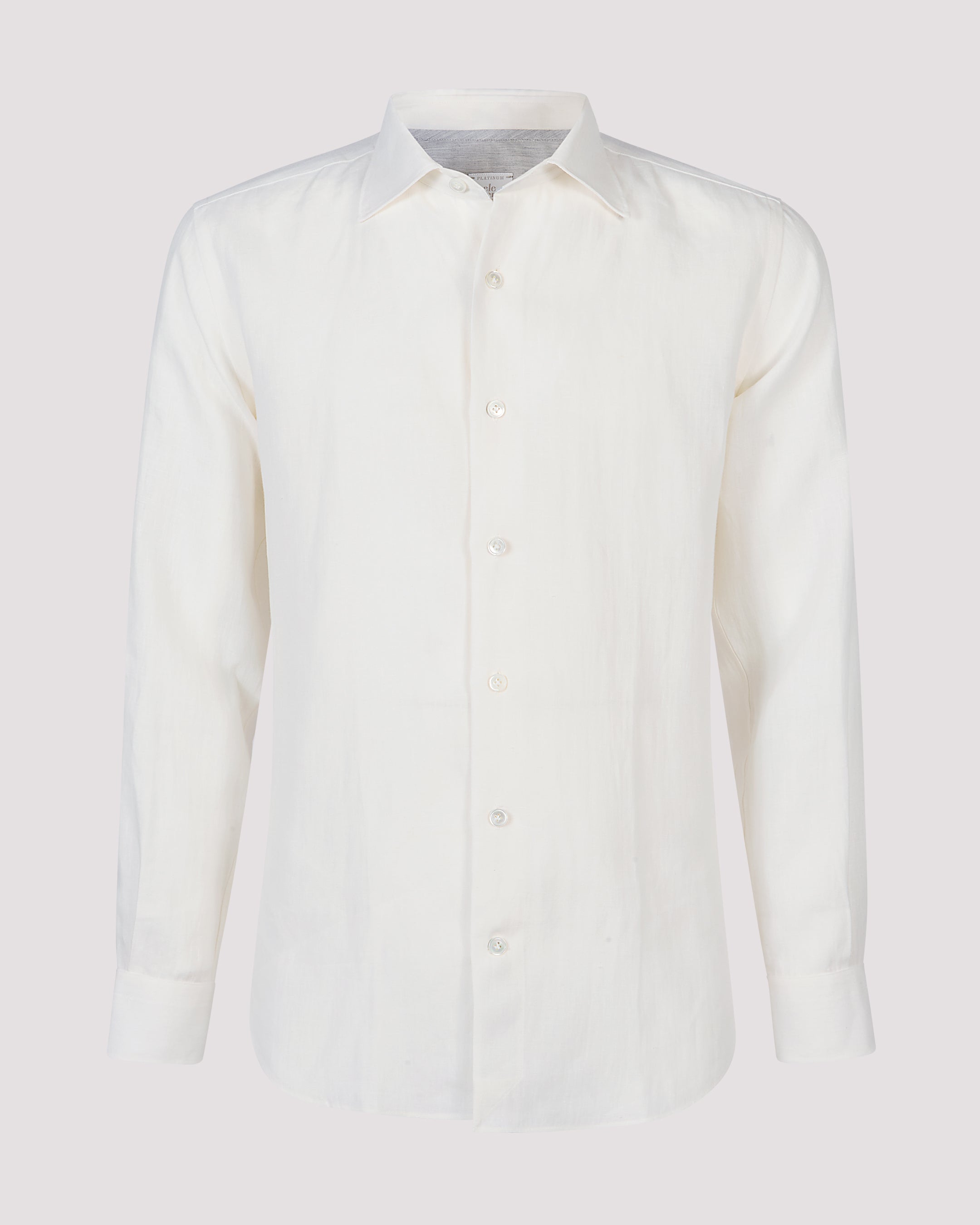 Men's Slim Fit Linen Shirt with Italian Collar