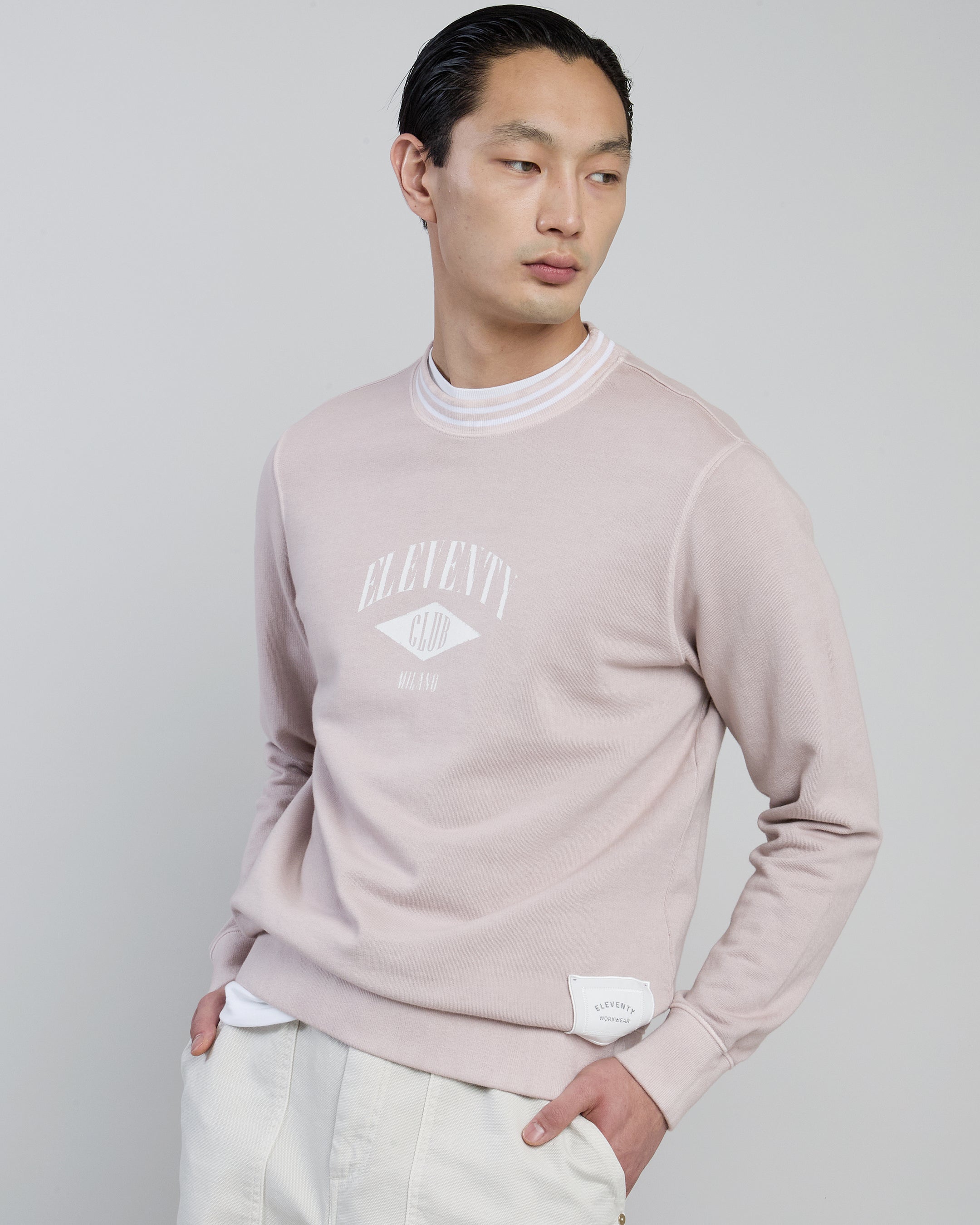 Men's Crew Neck Cotton Sweatshirt with Graphic Print