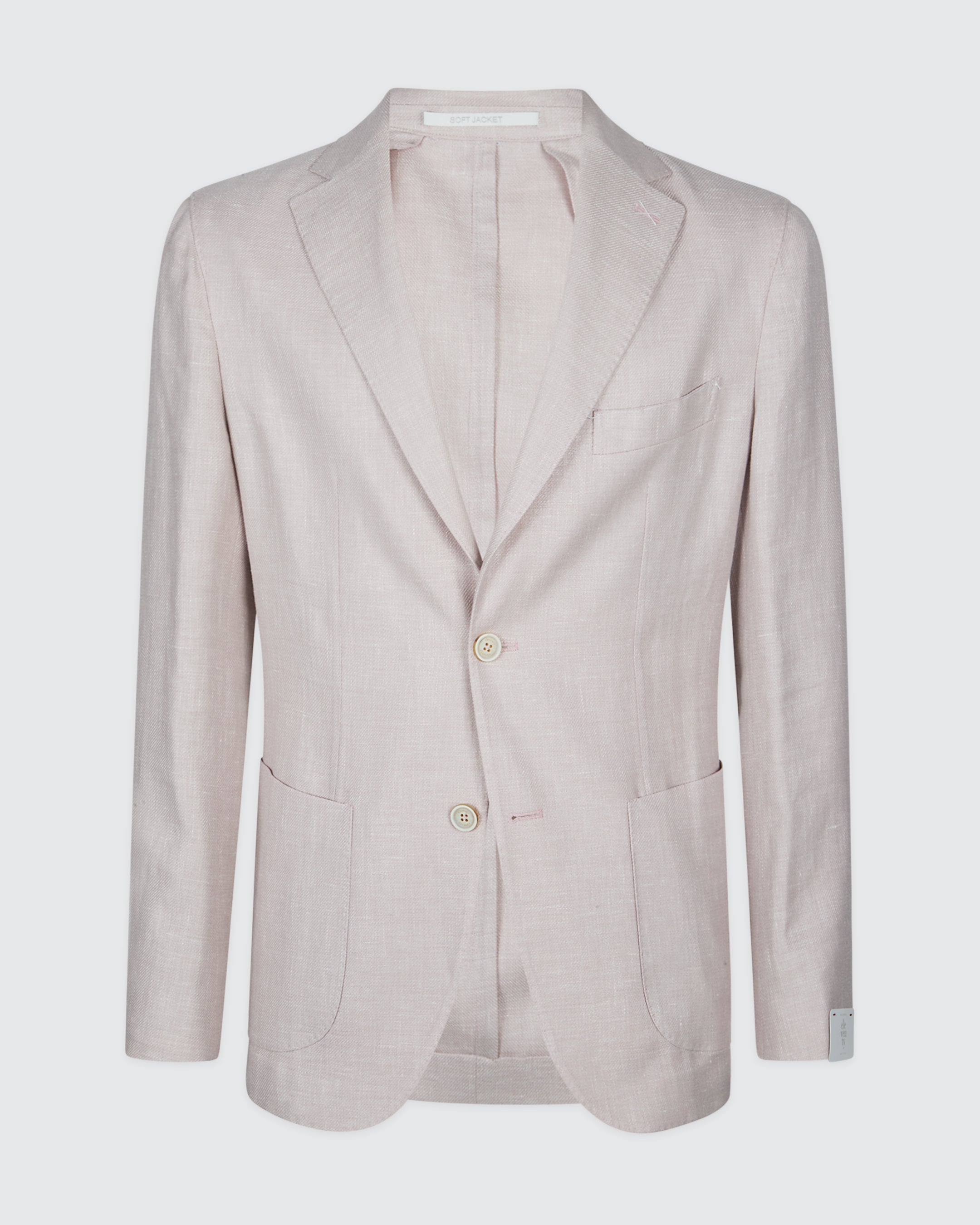 Men's Slim Fit Single-Breasted Linen Wool Silk Jacket