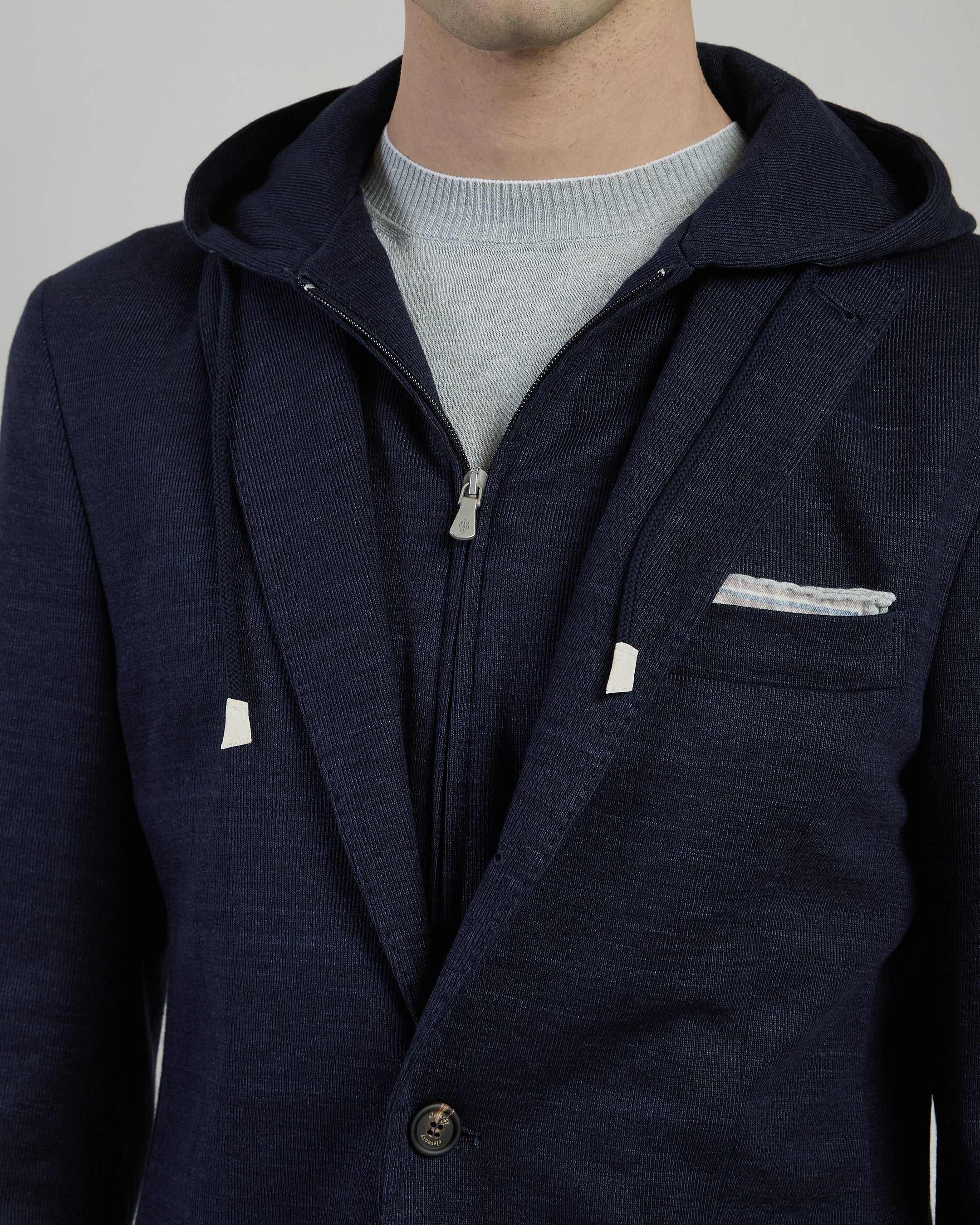 Men's Linen, Cotton and Tencel Jacket with Bib