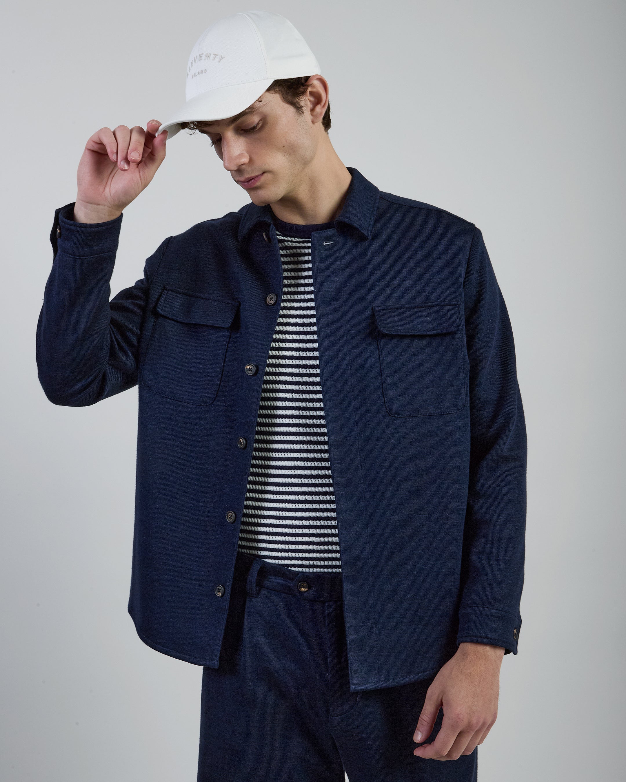 Men's Linen Cotton and Tencel Shirt Jacket
