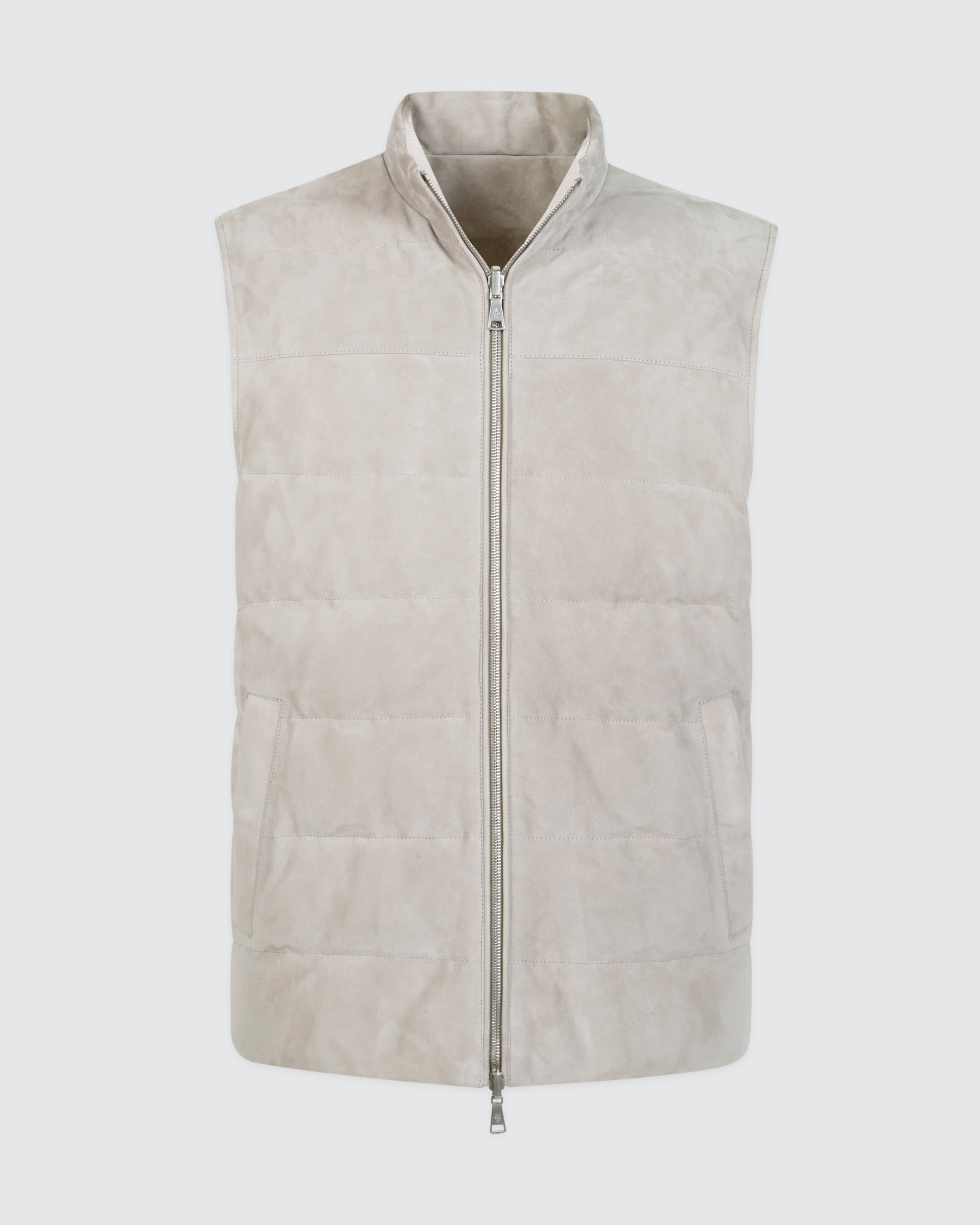 Reversible Suede and English Rib Jersey Vest