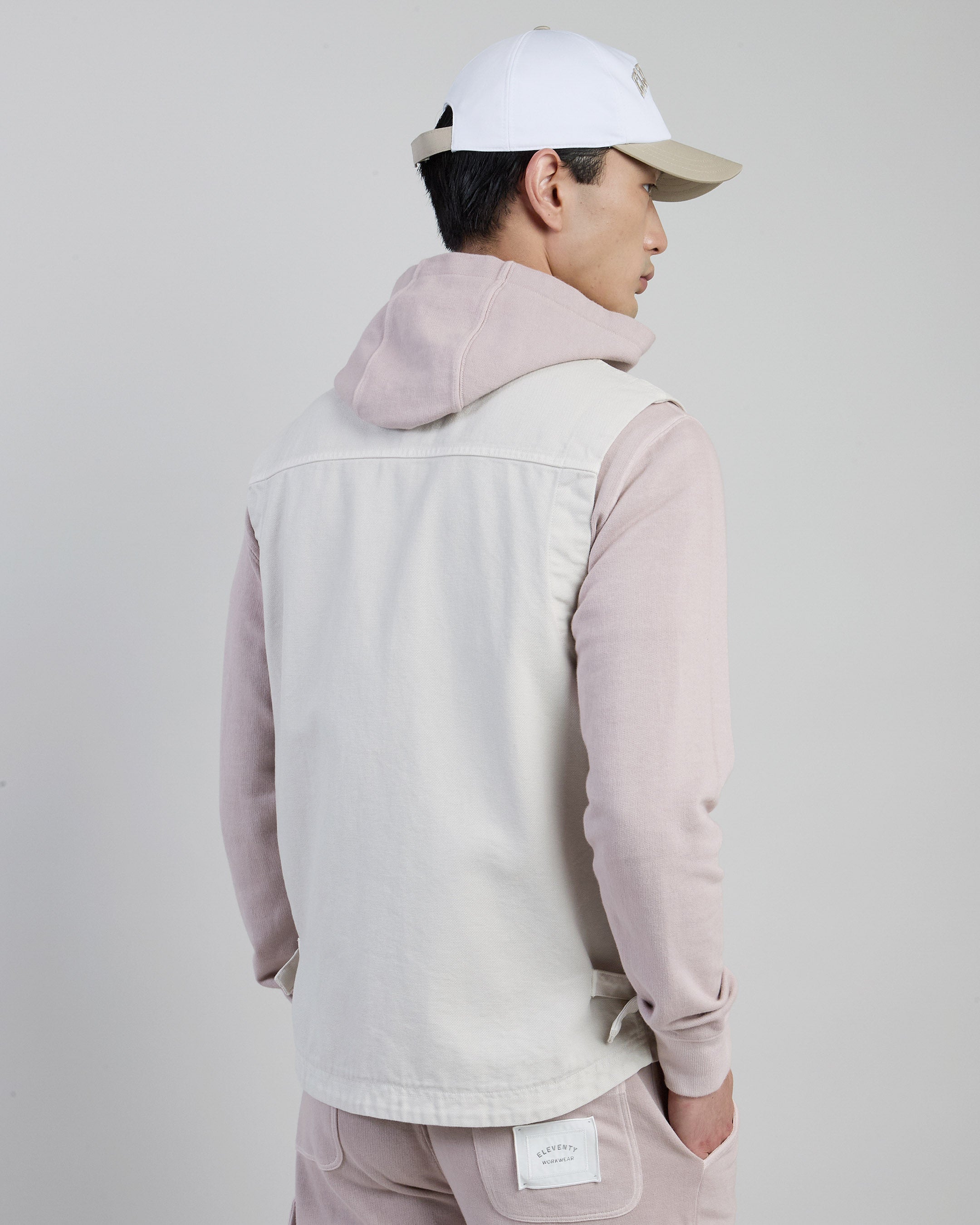 Men's Garment-Dyed Cotton Work Vest with Pockets