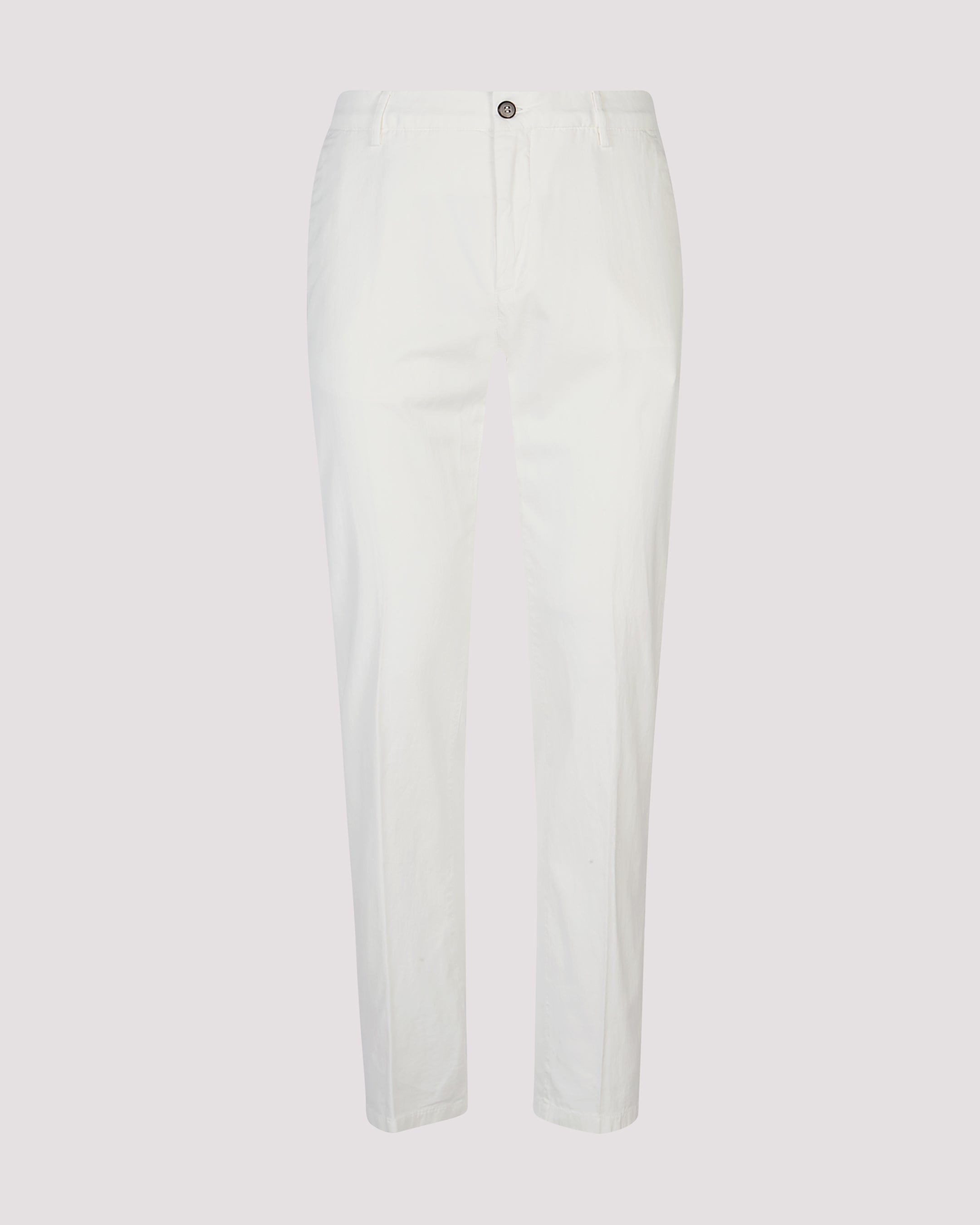 Men's Regular Fit Chino Trousers in Fine Cotton and Silk
