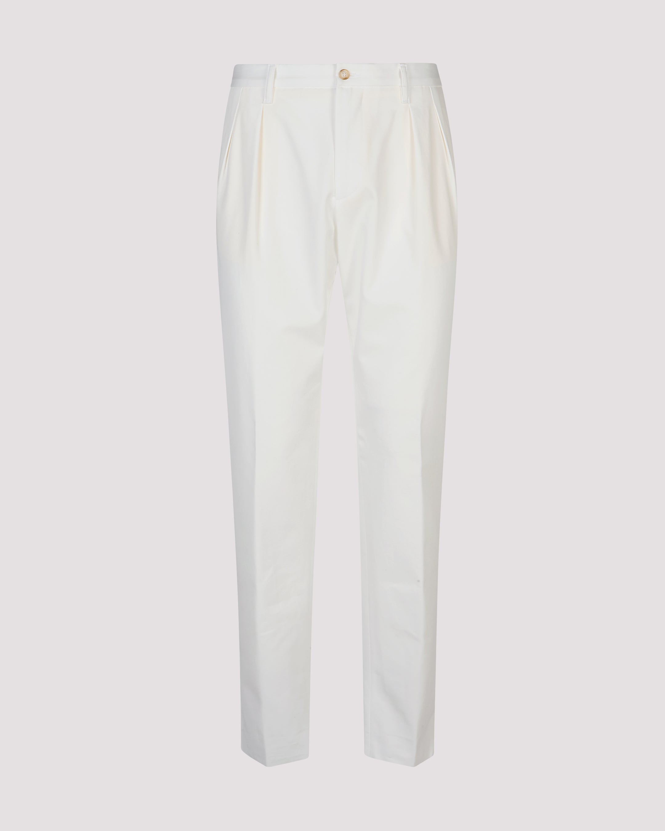 Men's Tailored Cotton Pleated Trousers Made in Italy