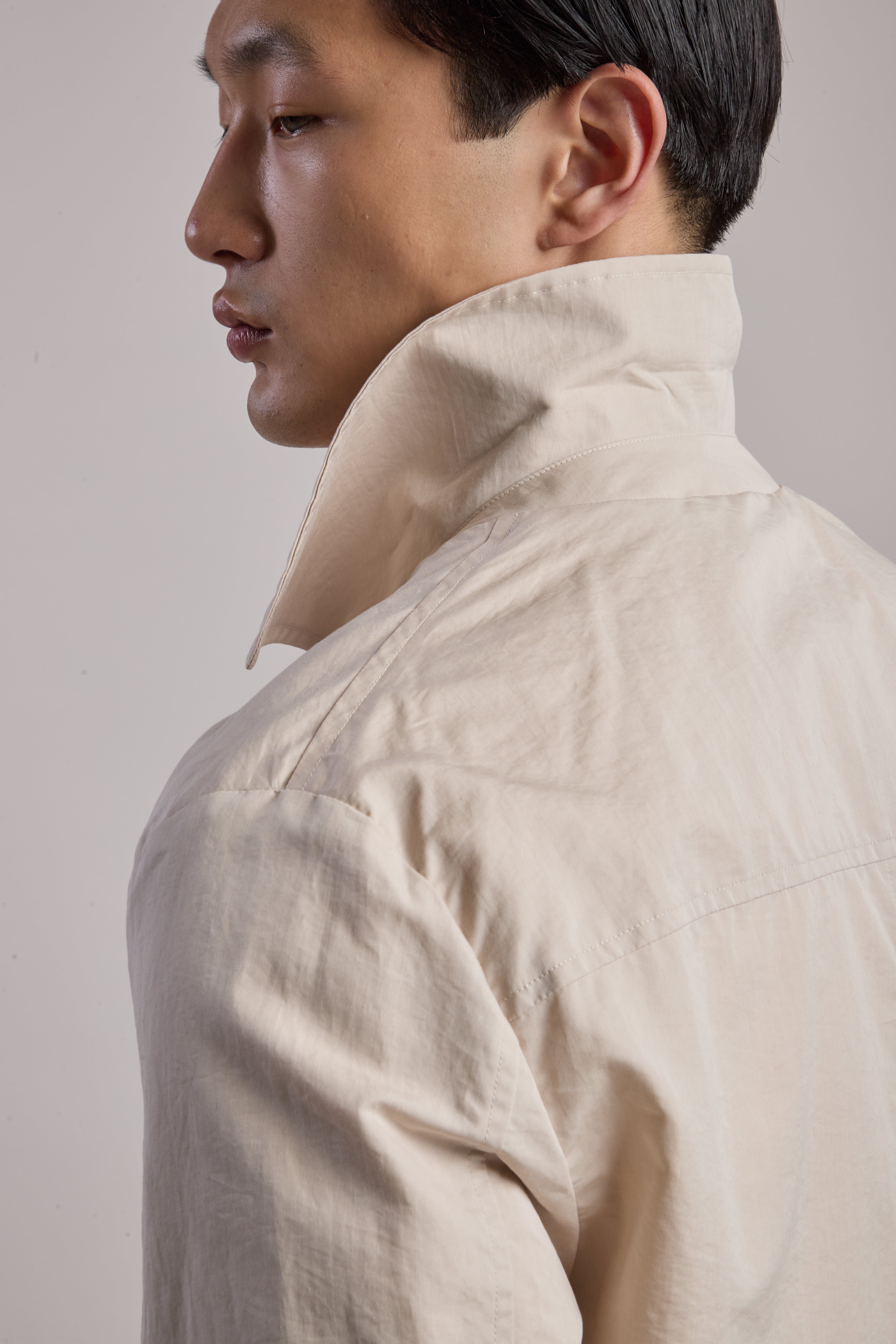 Versatile Men's Relaxed Fit Cotton and Silk Parka Jacket