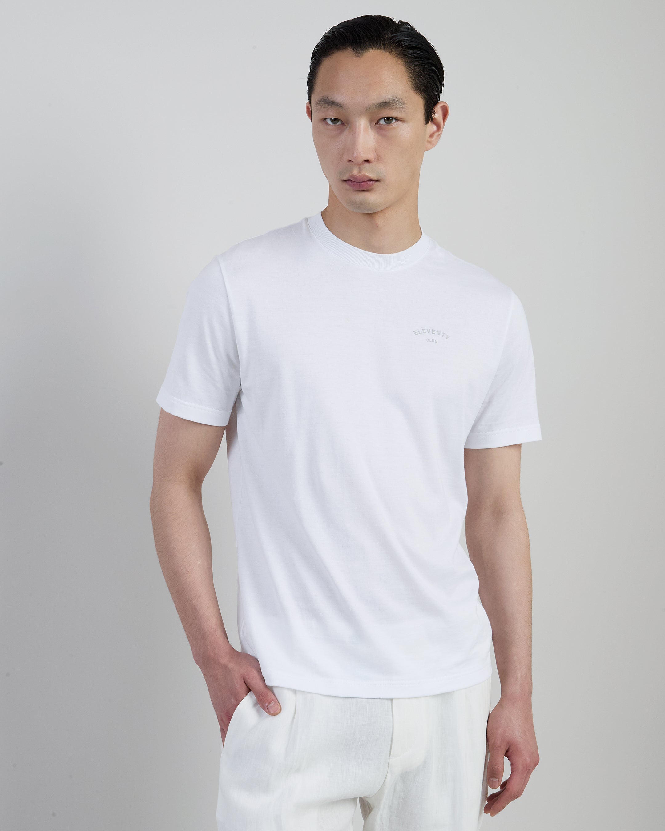 Men's Crew Neck T-shirt in Premium Giza Cotton Jersey