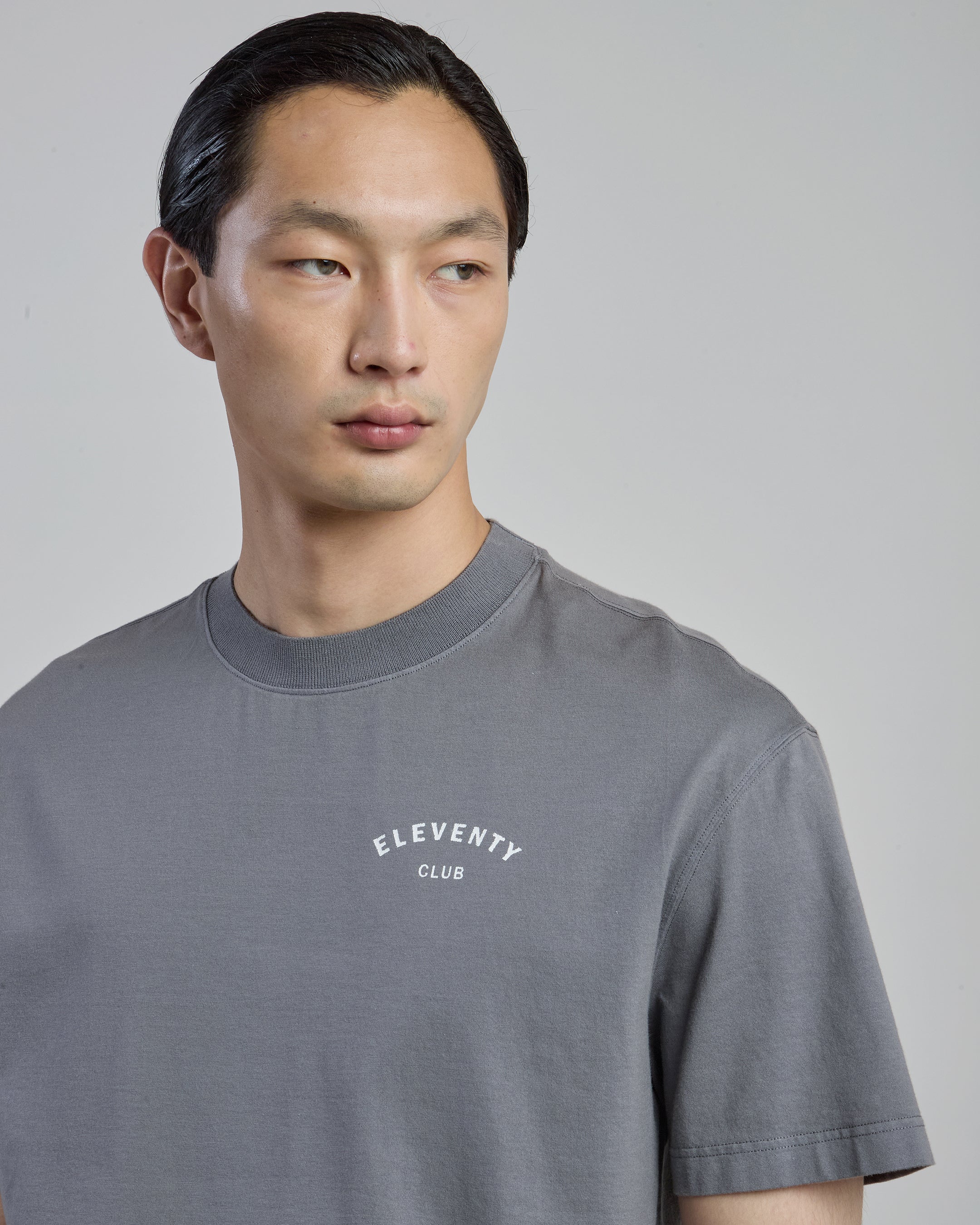 Men's Crew Neck Cotton T-Shirt with Eleventy Club Print