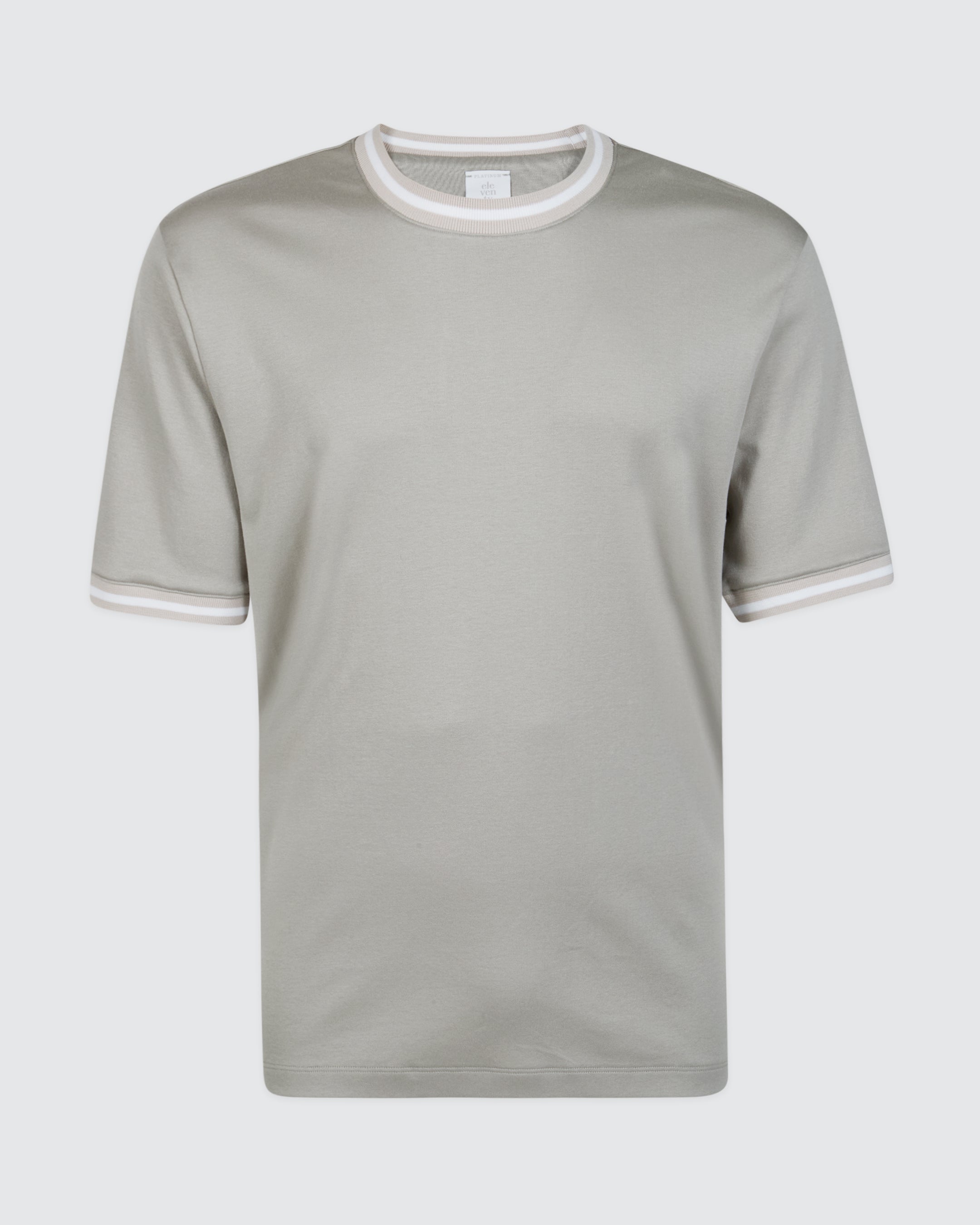 Men's Giza Cotton Crew Neck T-Shirt with Knit Trim
