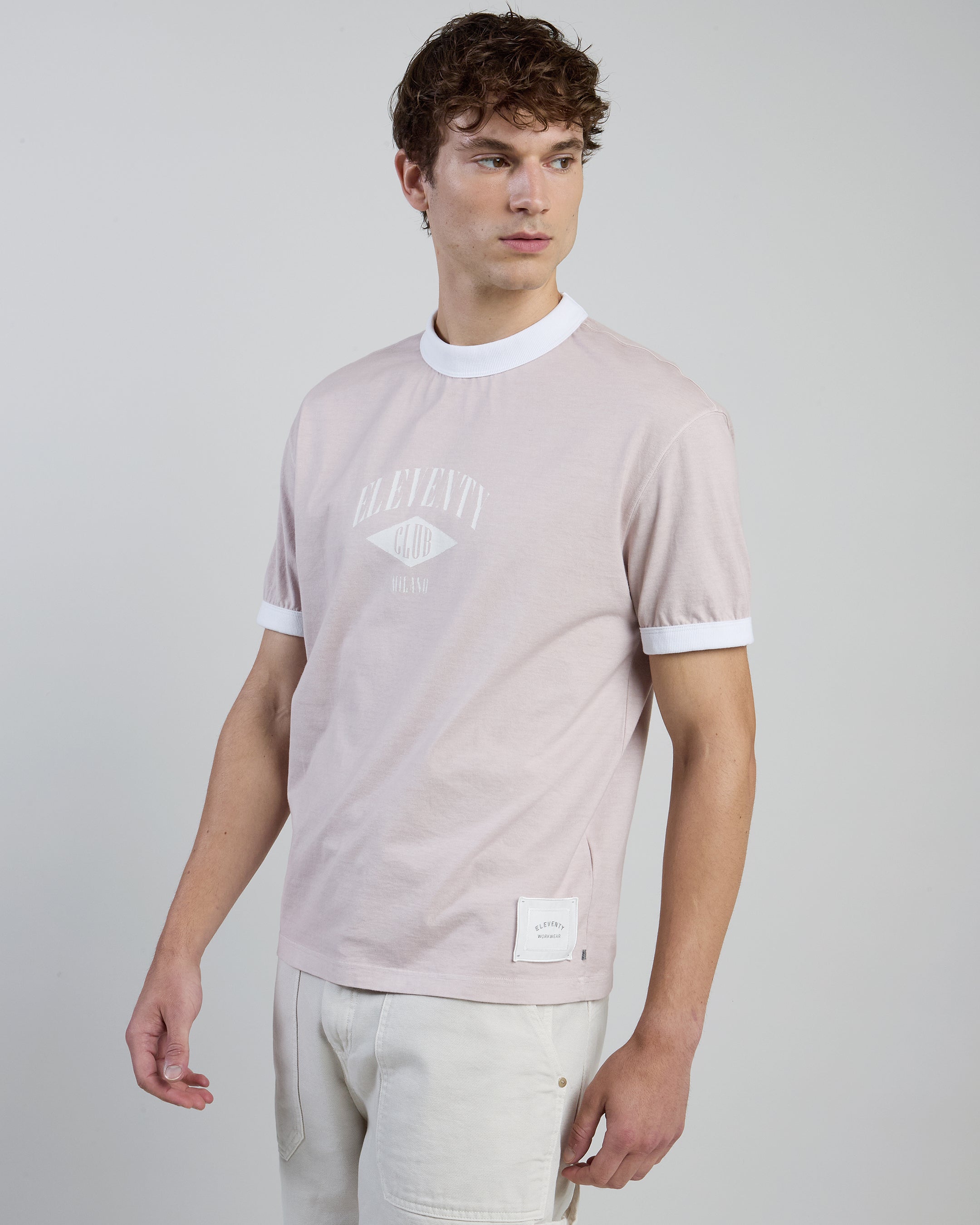 Men's relaxed fit crew neck garment-dyed cotton T-shirt