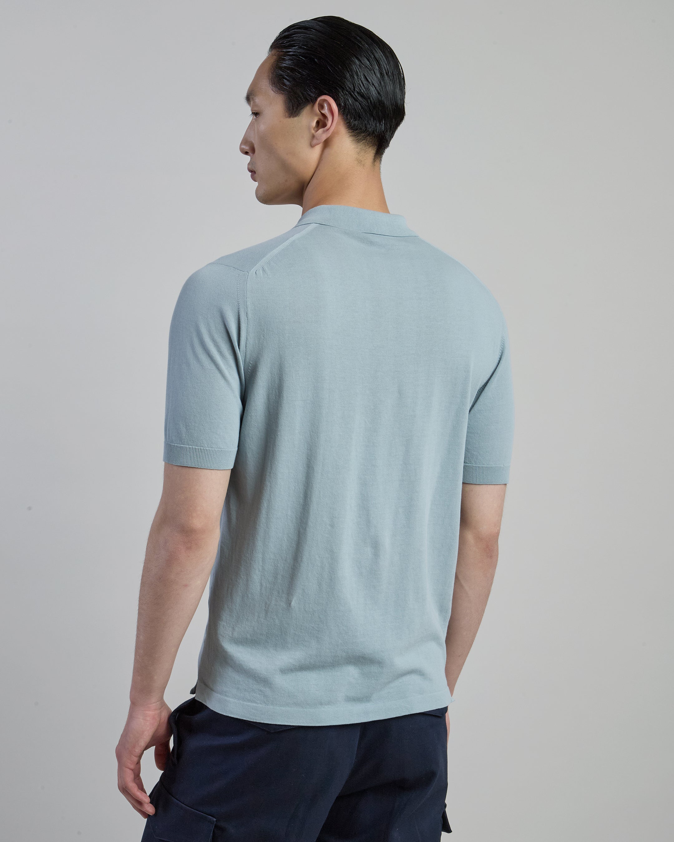 Men's Crepe Cotton Knitted Polo Shirt