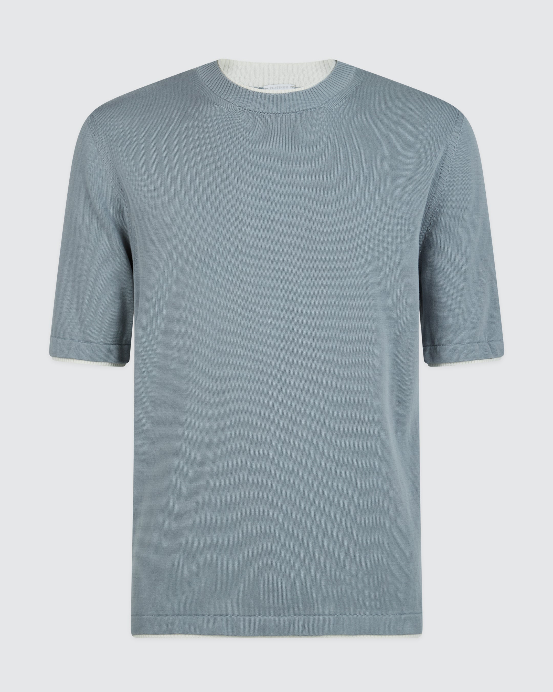 Men's Short Sleeve Crew Neck Cotton Sweater Gauge 16
