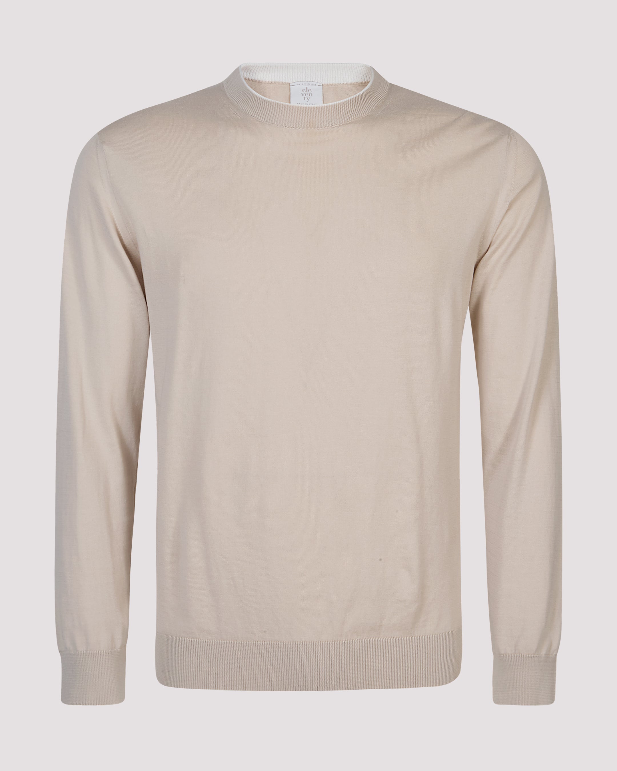 Men's Sea Island Cotton Cable Knit Crew Neck Sweater