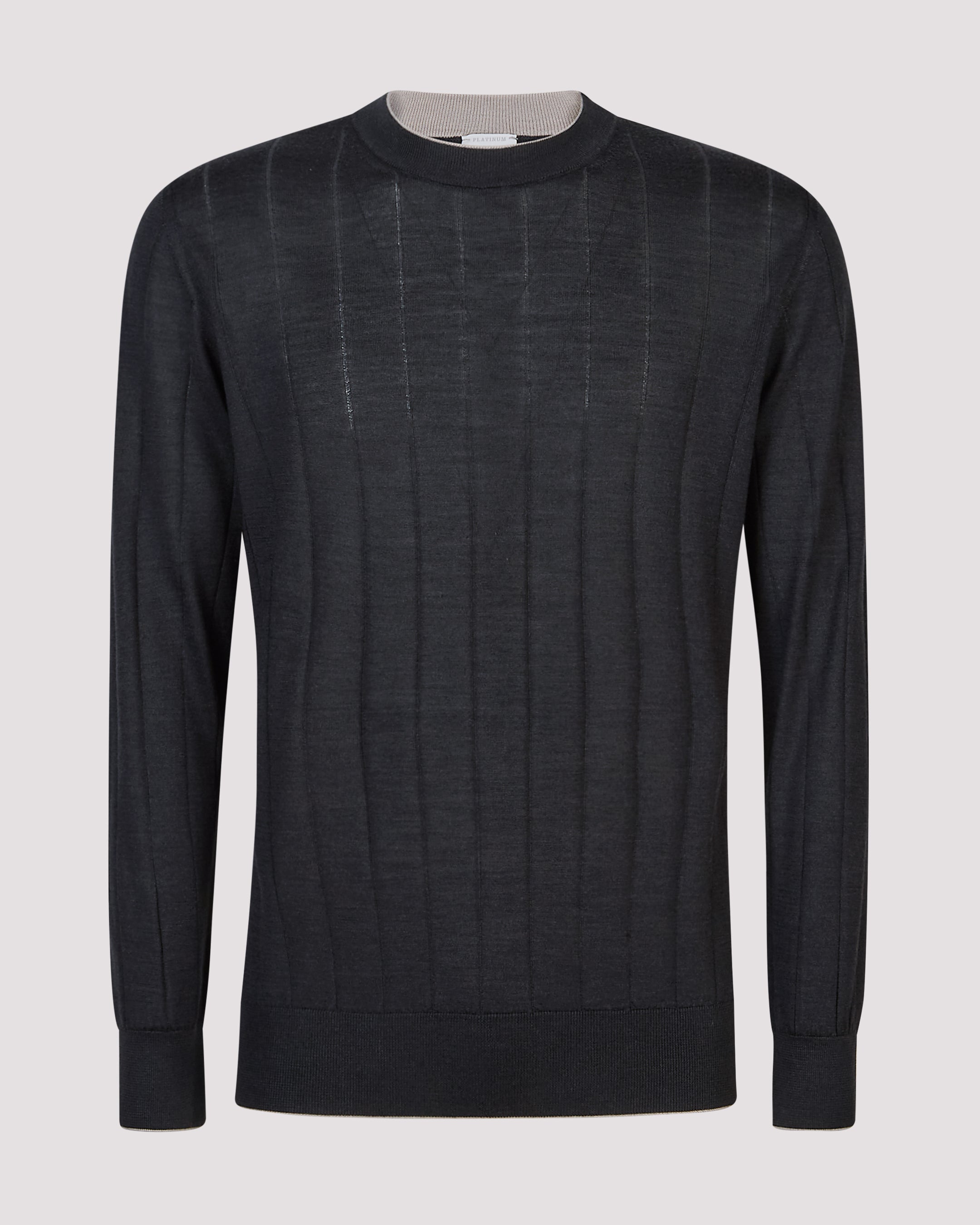 Maglia Girocollo in Lana Merinos e Seta da Uomo