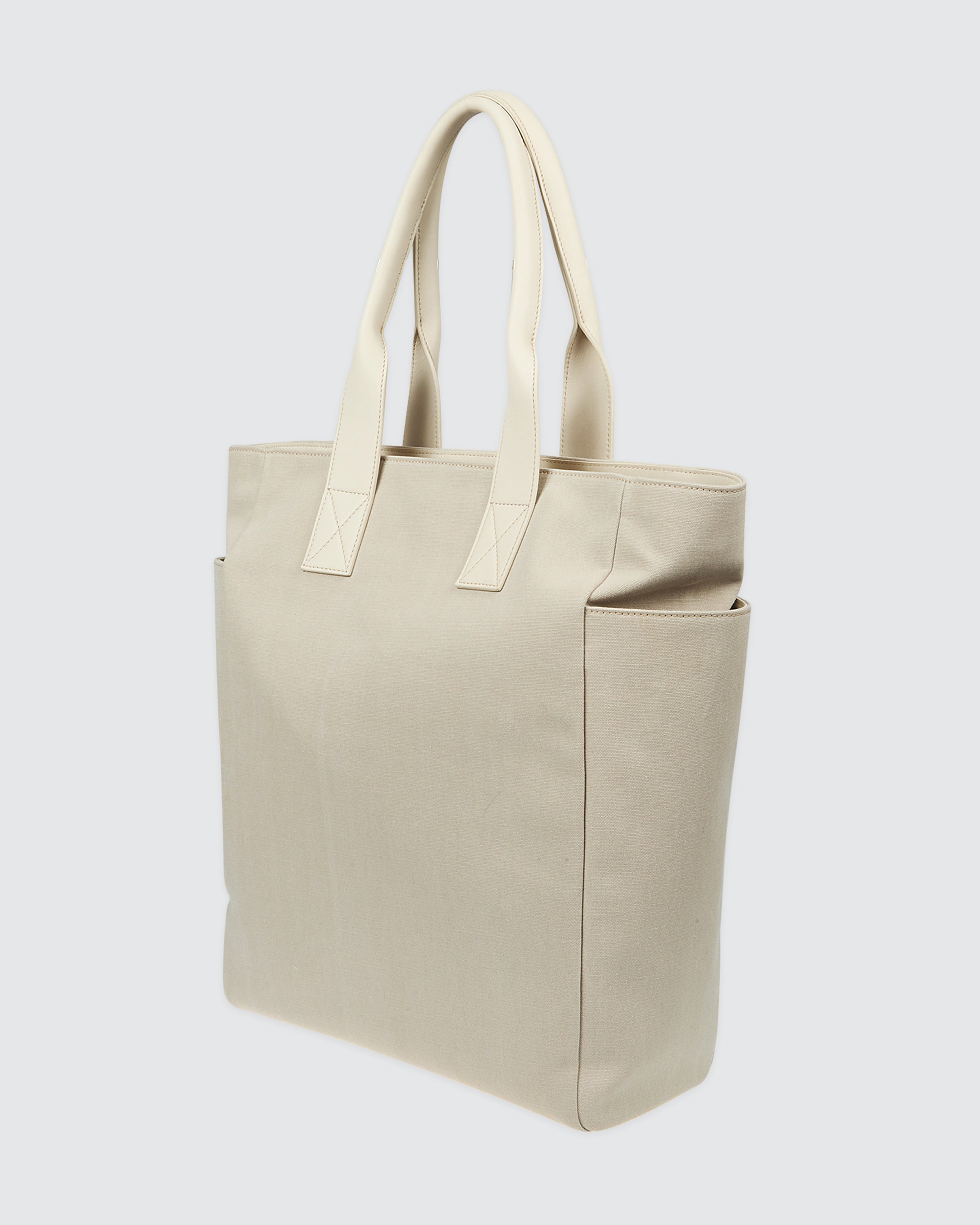 Cotton Canvas and Calfskin Leather Gym Tote Bag alternative