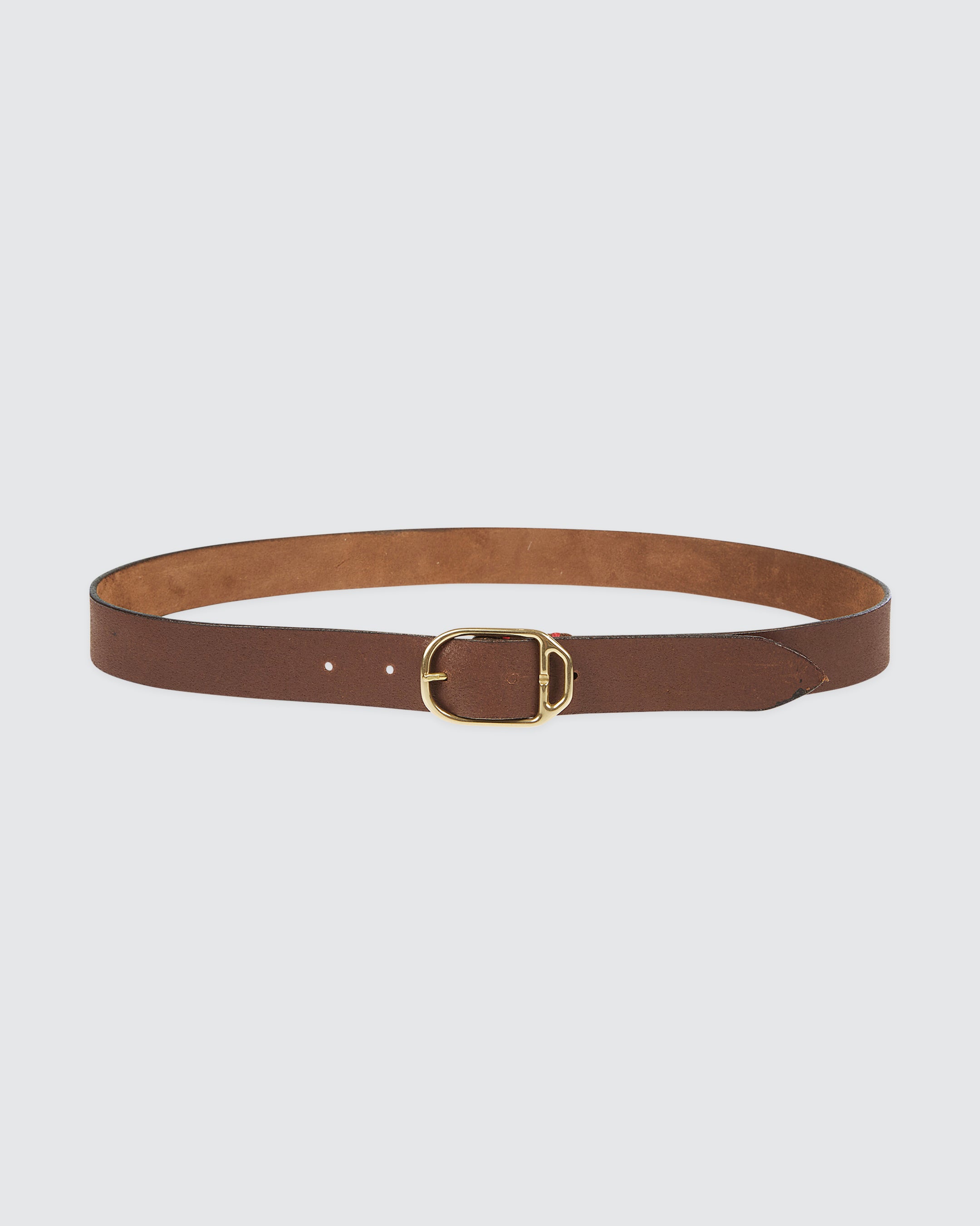Men's Suede Leather Belt with Hexagonal Buckle