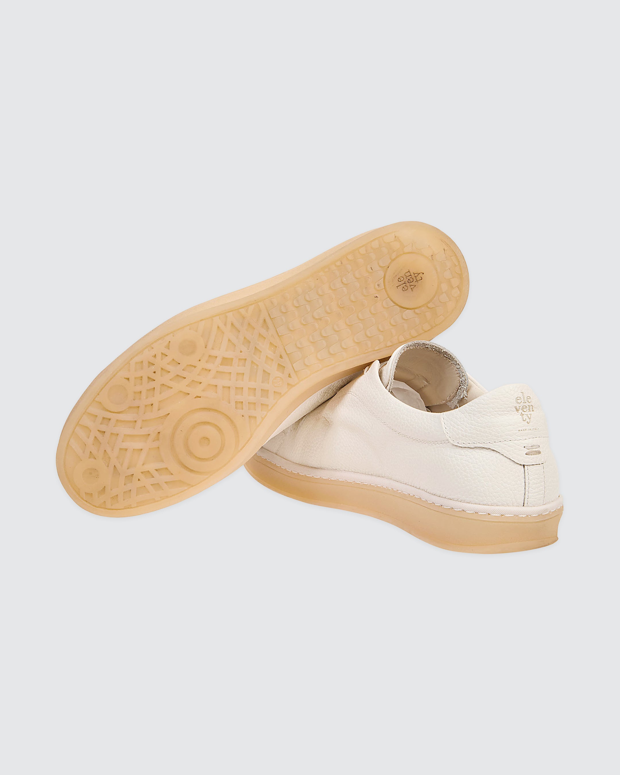 Men's Deer-Print Calfskin Sneakers with Hidden Laces