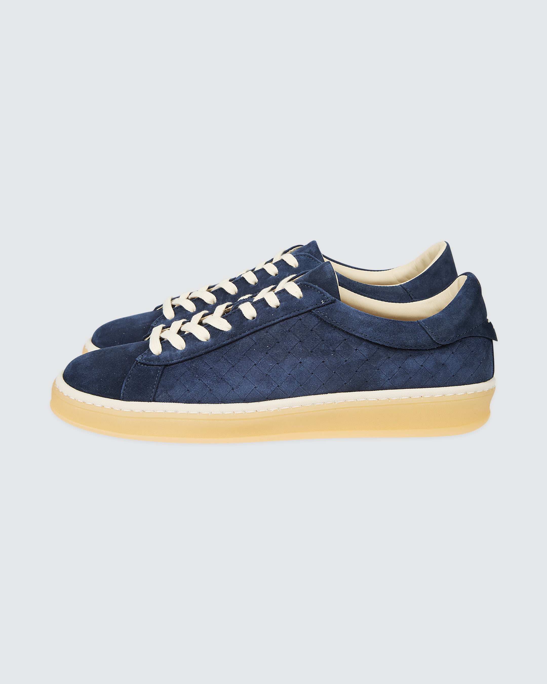 Men's Woven Suede Sneakers with 3D Texture