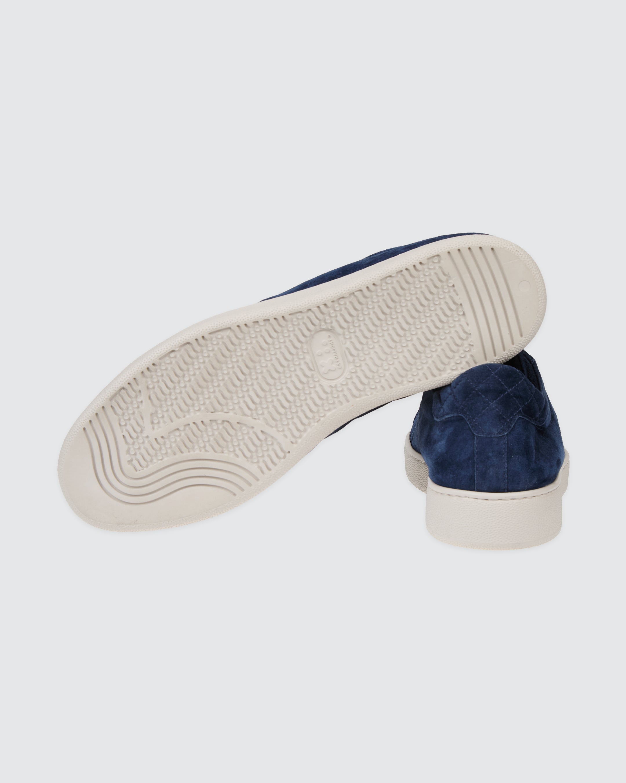 Men's Navy Blue Suede Lace-Up Sneakers and Casual Shoes