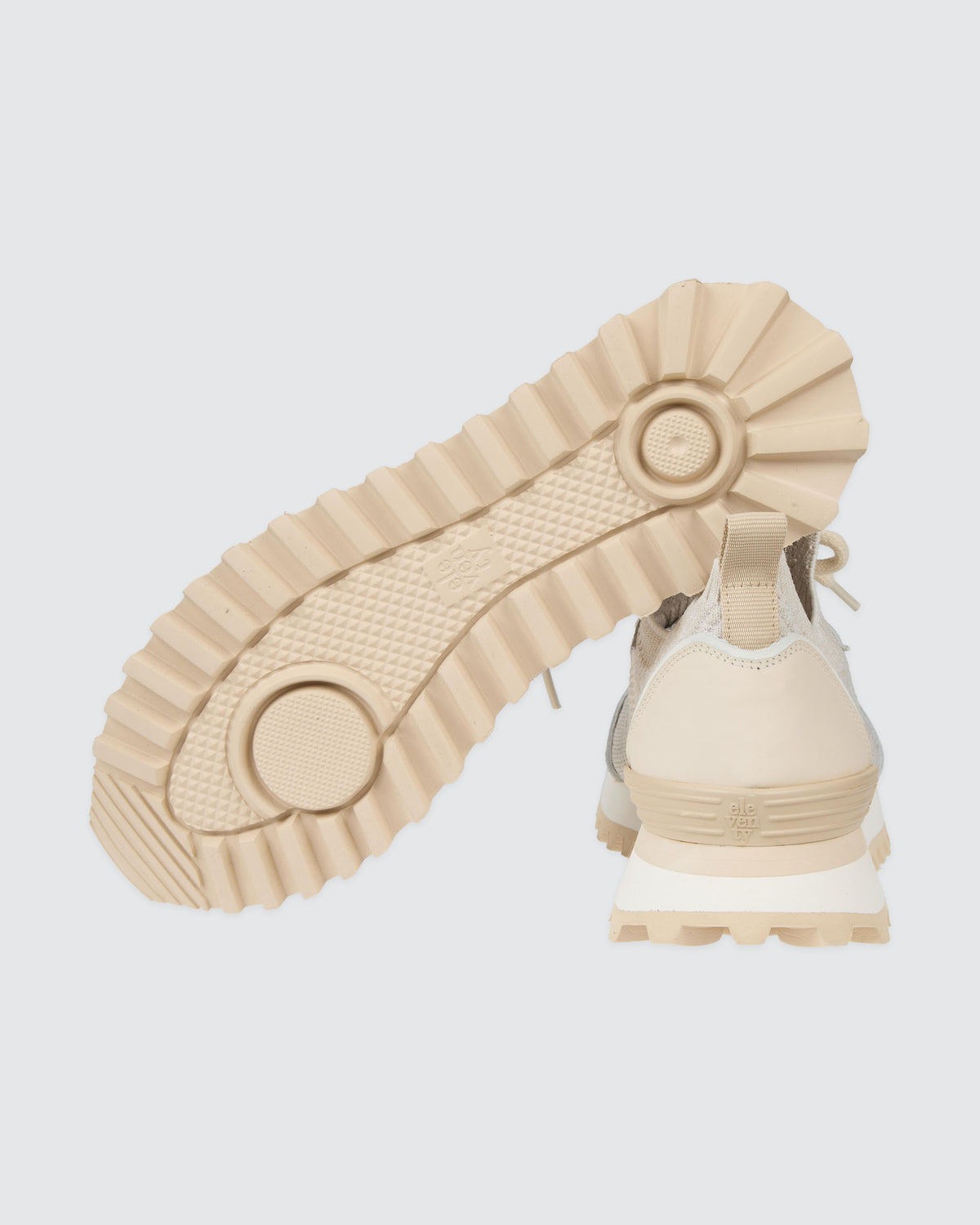 SNEAKERS MAGLIA E PELLE GOMMATA