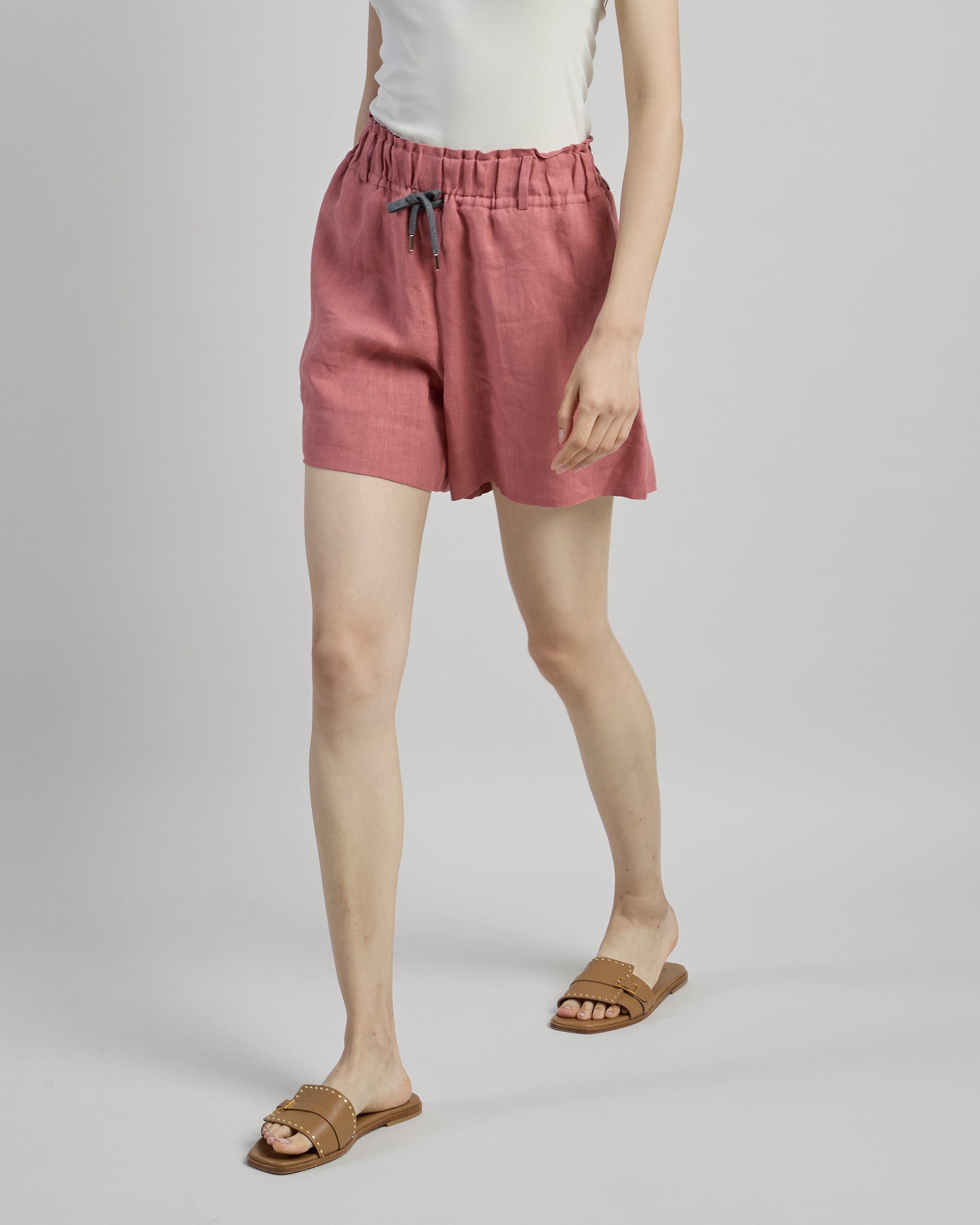 Bermuda in 100% Lino con Coulisse da Donna