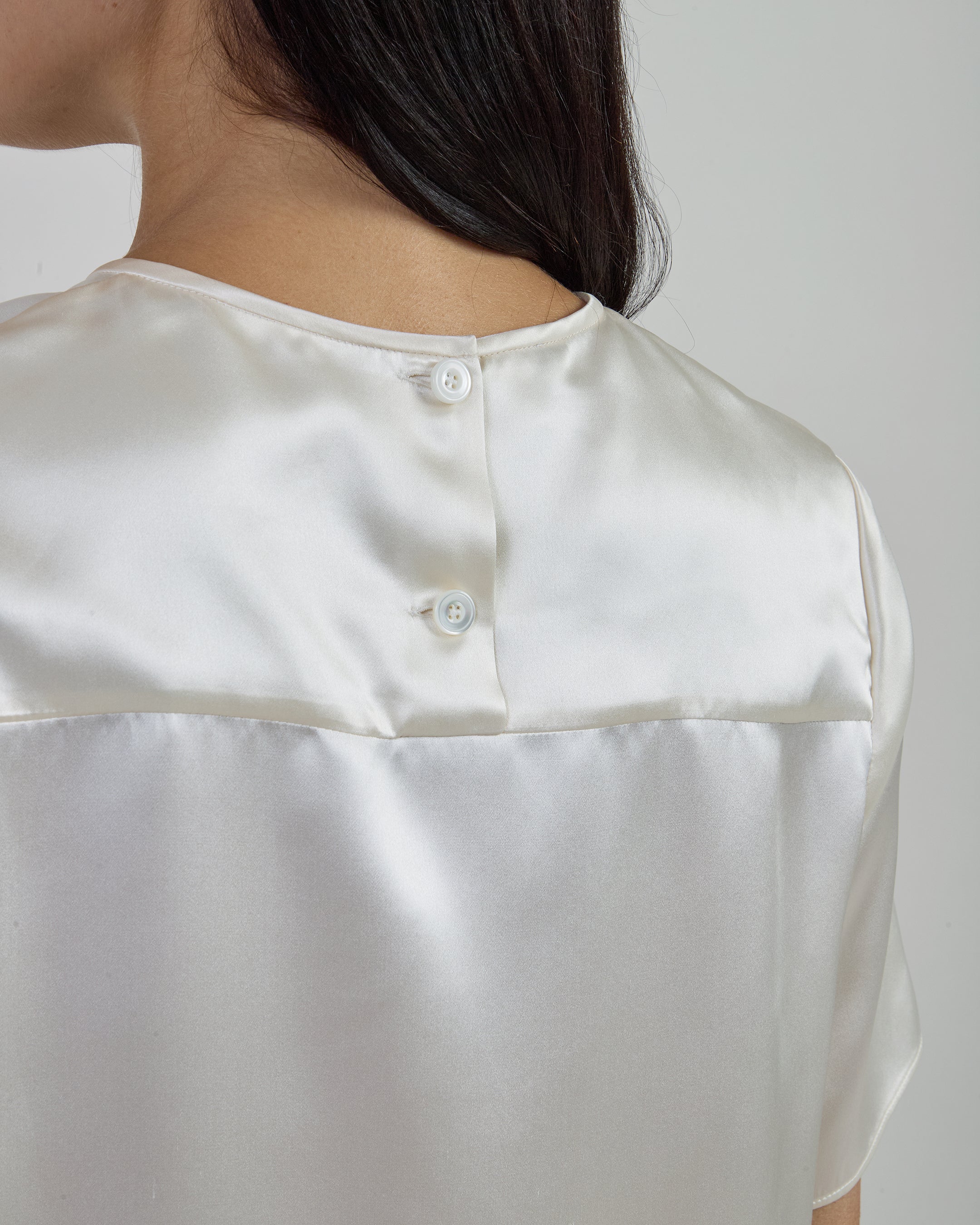 Women's Short Sleeve Crew Neck Double Silk T-Shirt