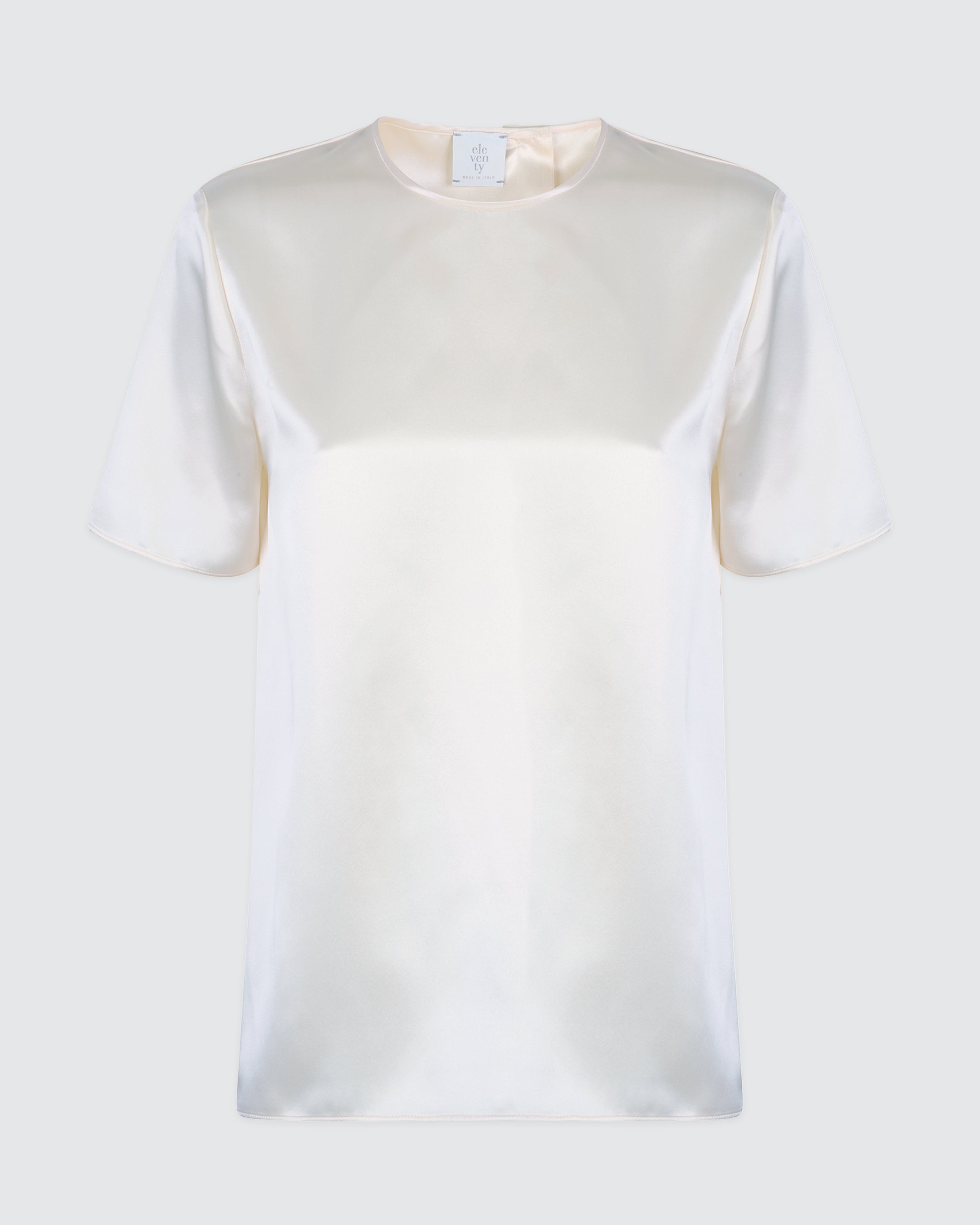 Women's Short Sleeve Crew Neck Double Silk T-Shirt