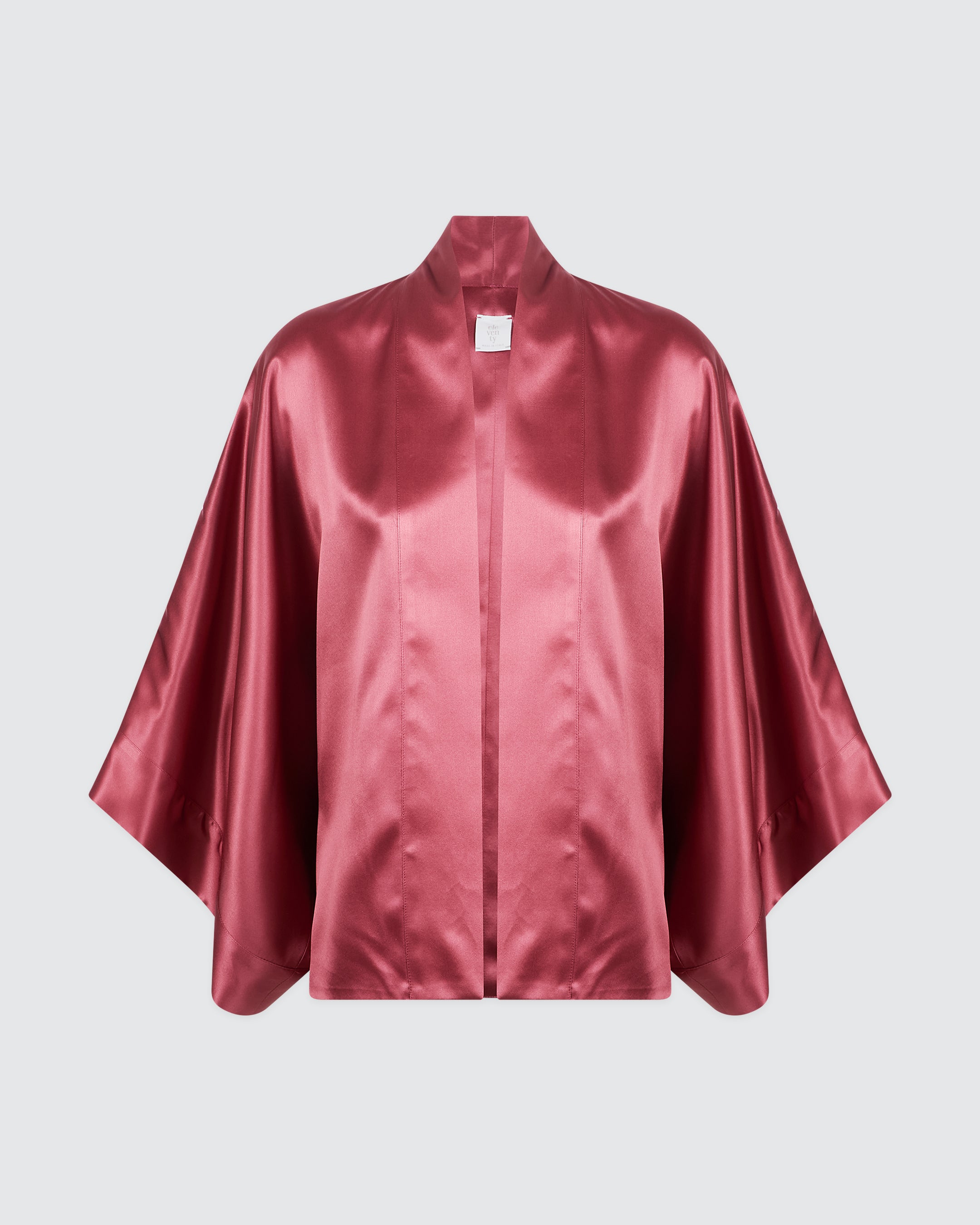 Short Kimono in Double Comasca Silk Satin