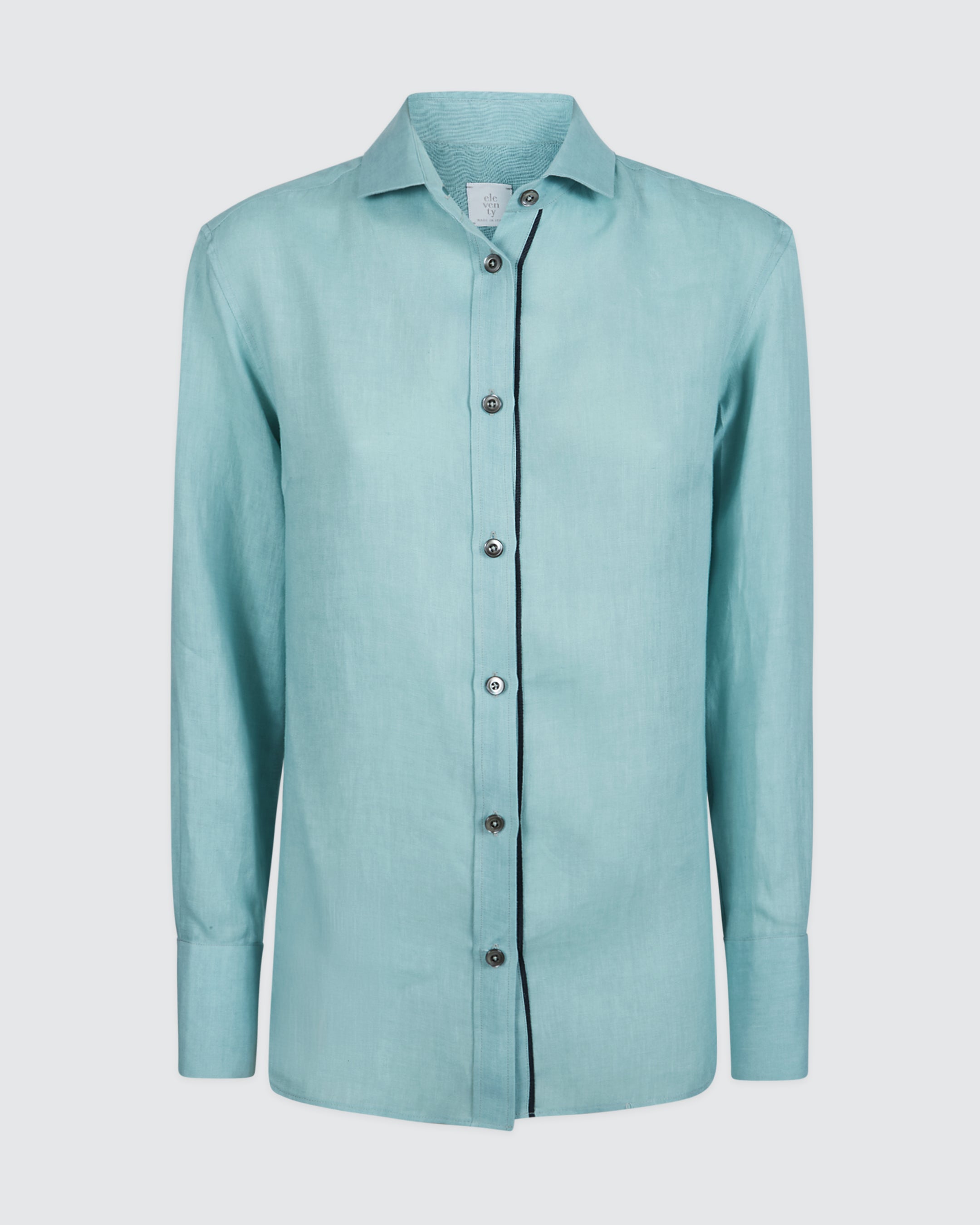 Women's Classic Linen Shirt with Spread Collar