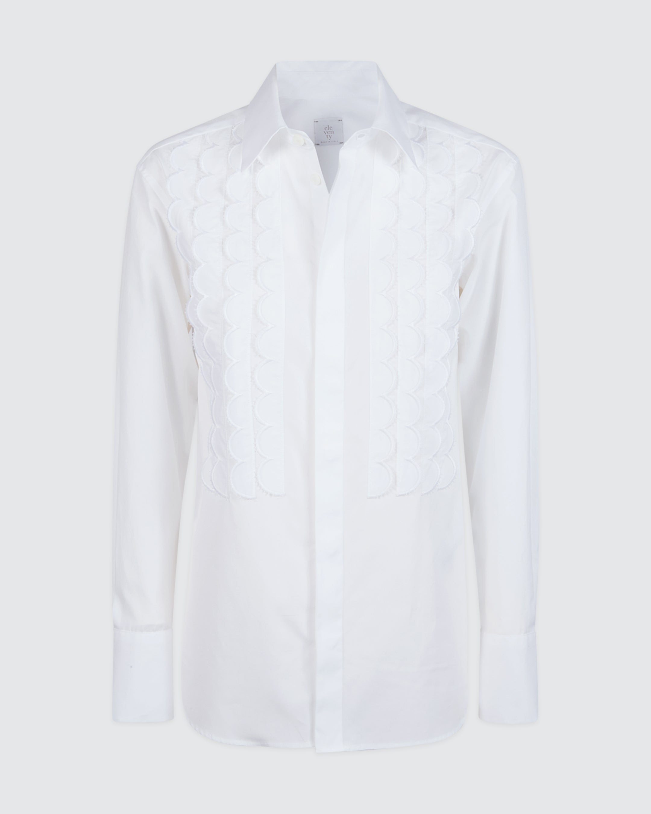 Women's Oversized Pleated Cotton Poplin Shirt