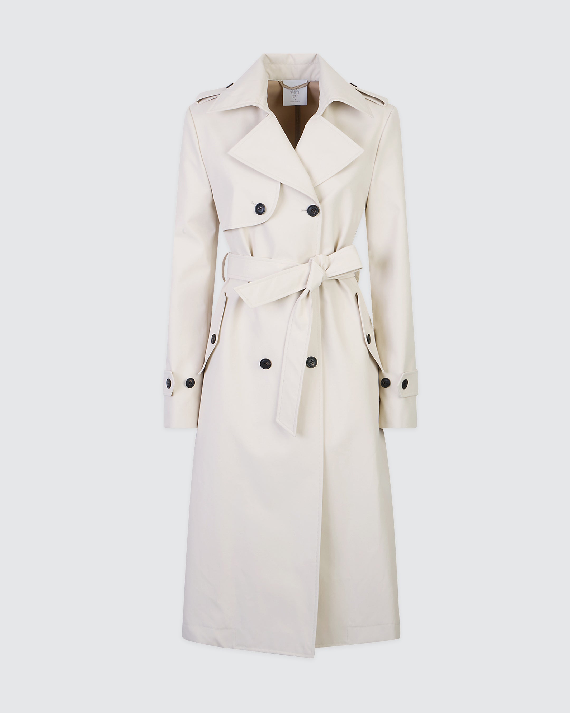 Women's Water-Resistant Long Cotton Trench Coat