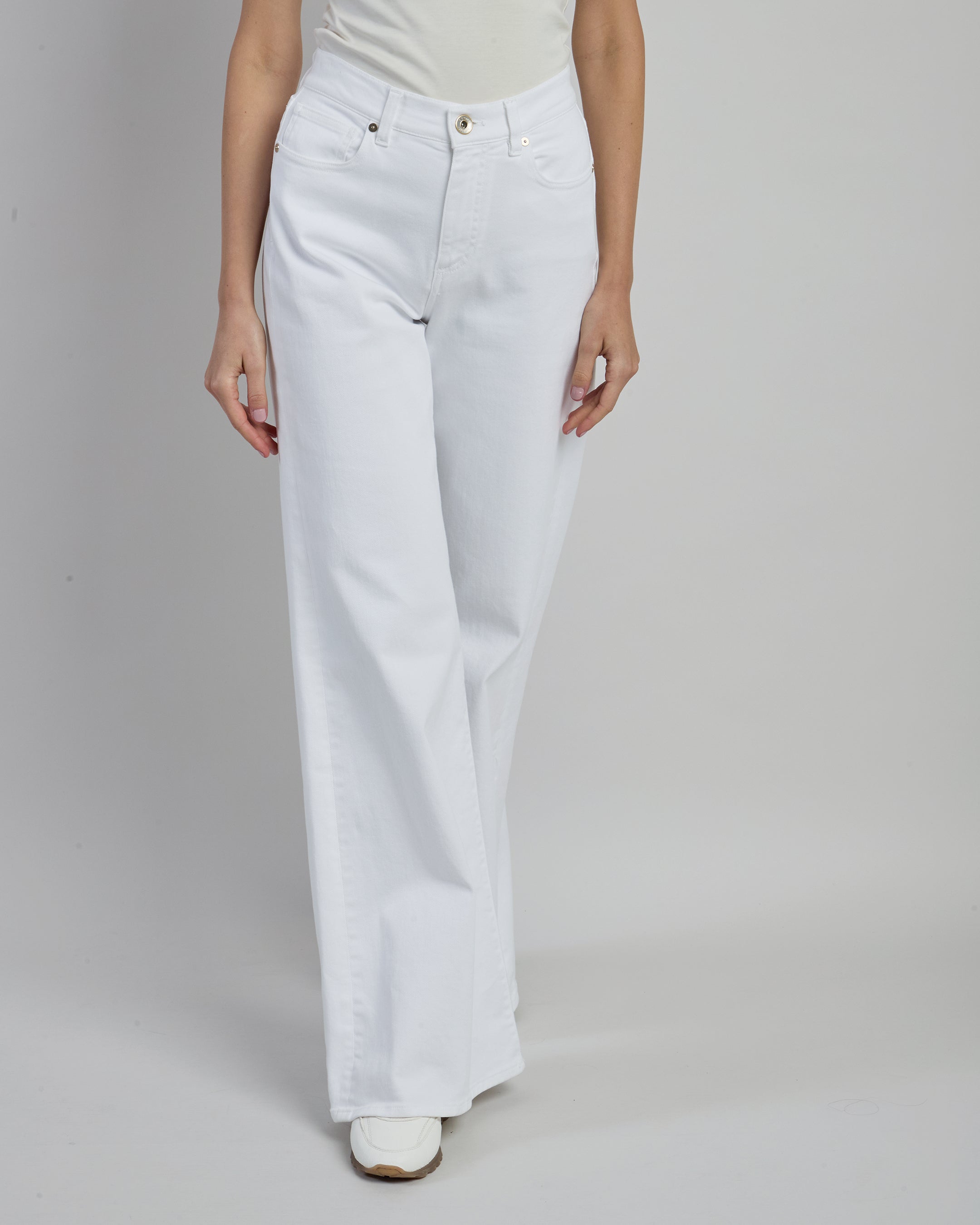 Women's Flared Trousers in Premium Stretch Cotton