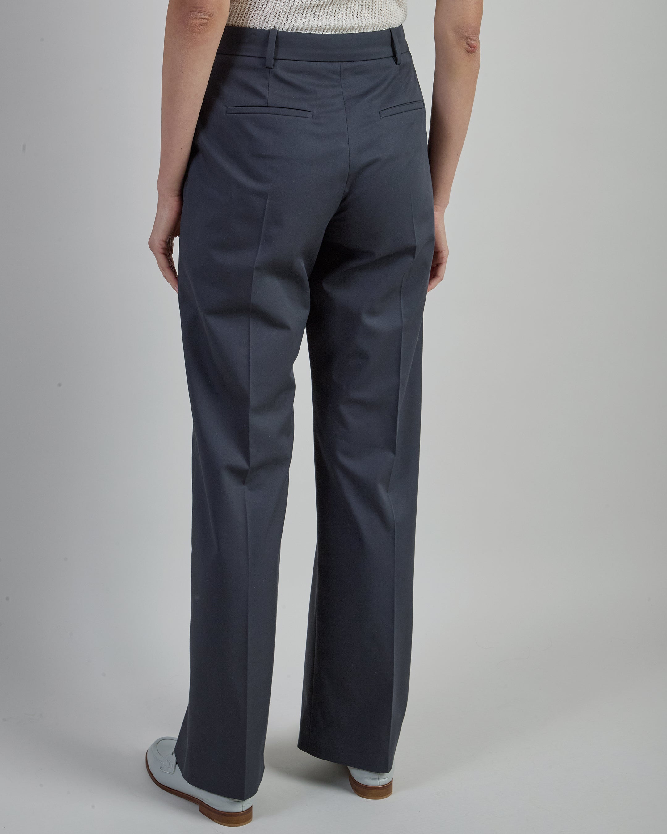 Women's Straight Leg Cotton and Lyocell Trousers