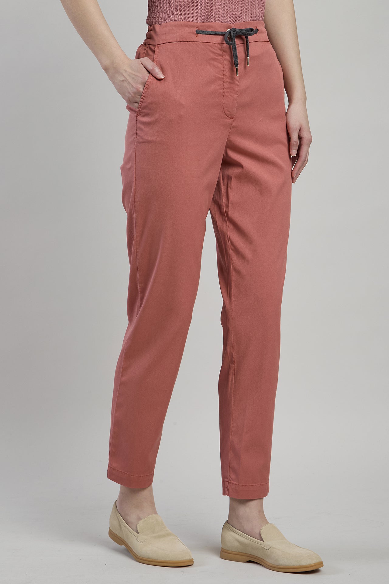 Women's Cotton and Lyocell Drawstring Trousers