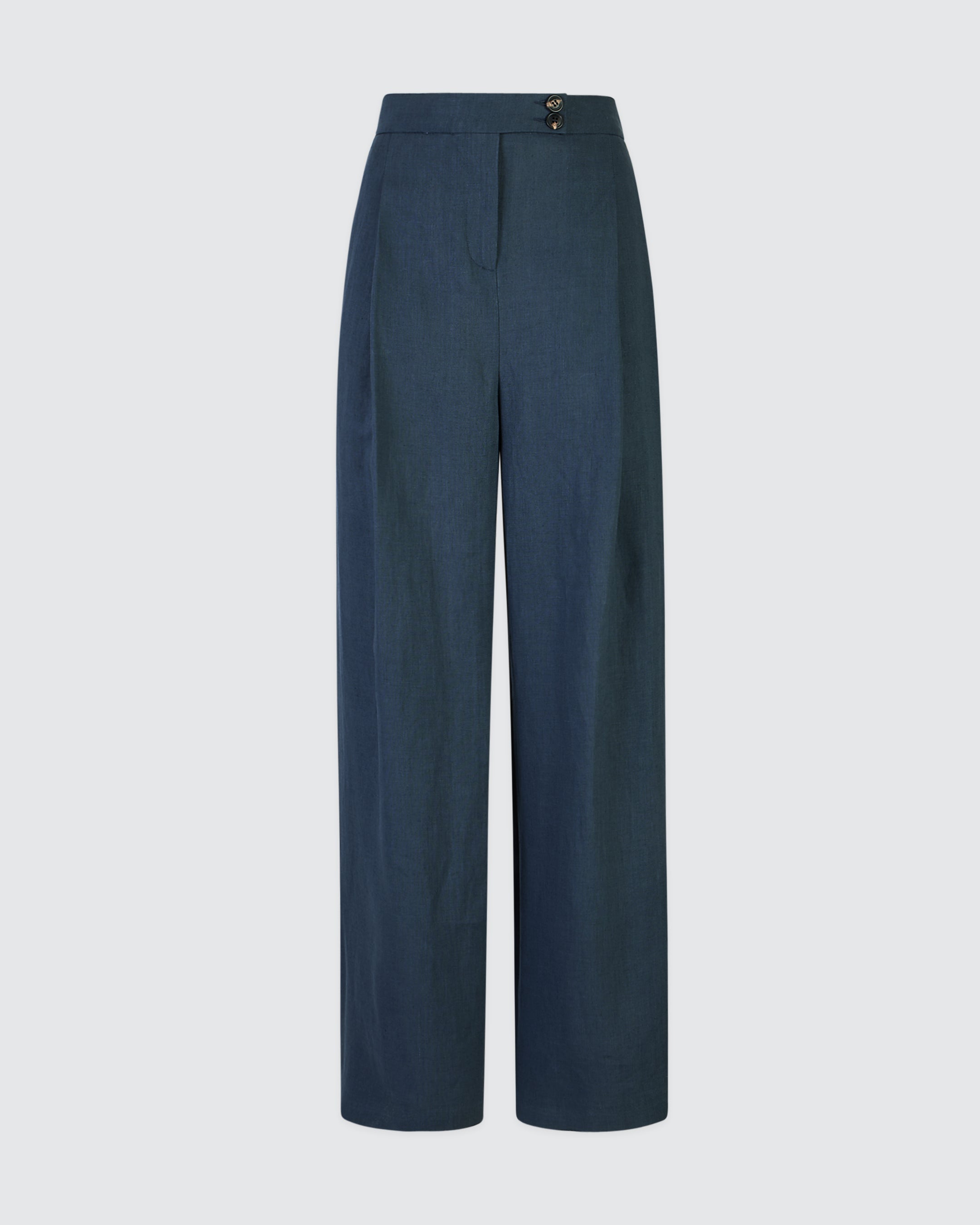 Women's High-Waisted Tailored 100% Linen Summer Pants