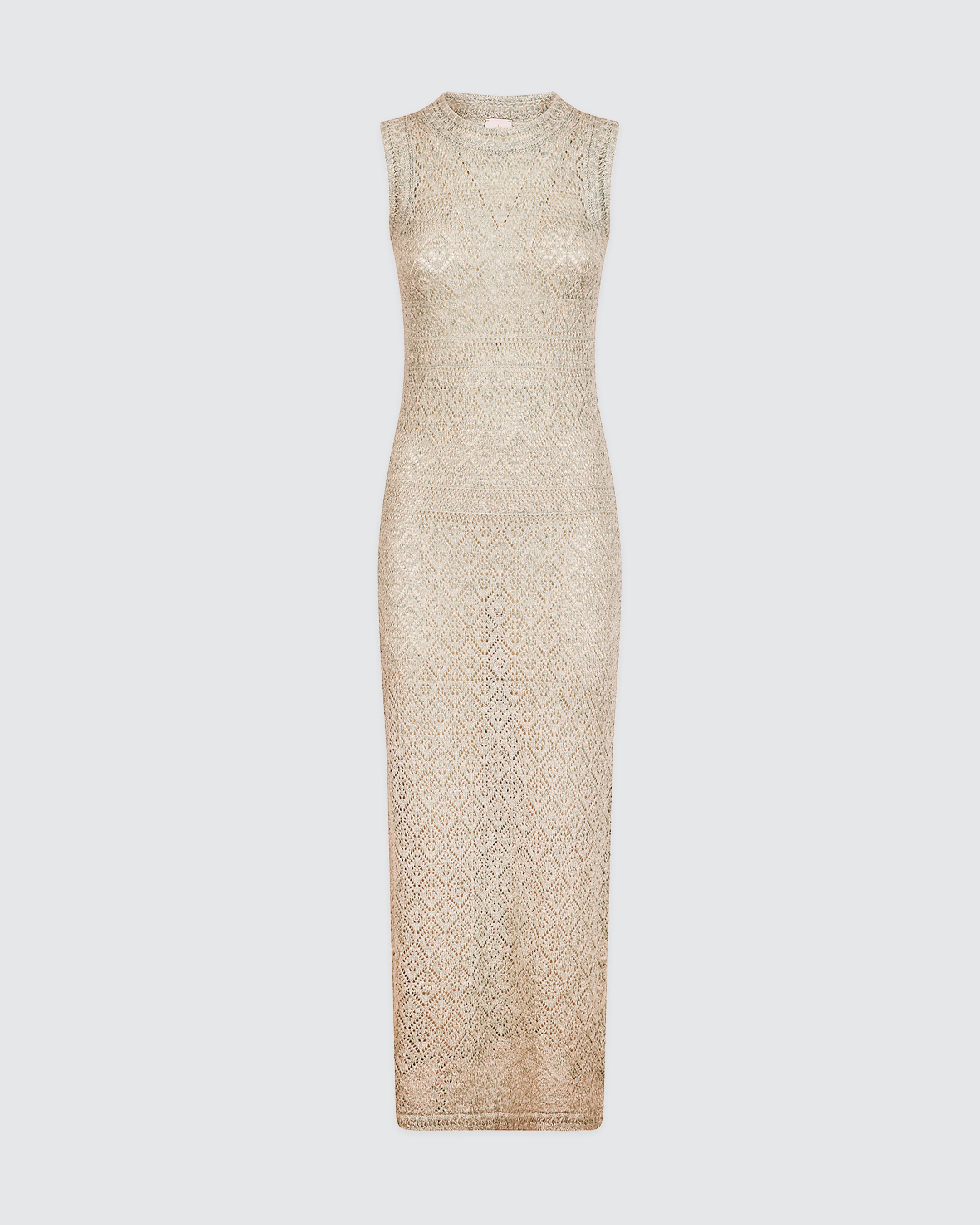 Women's Linen Cotton and Silk Sleeveless Knit Dress