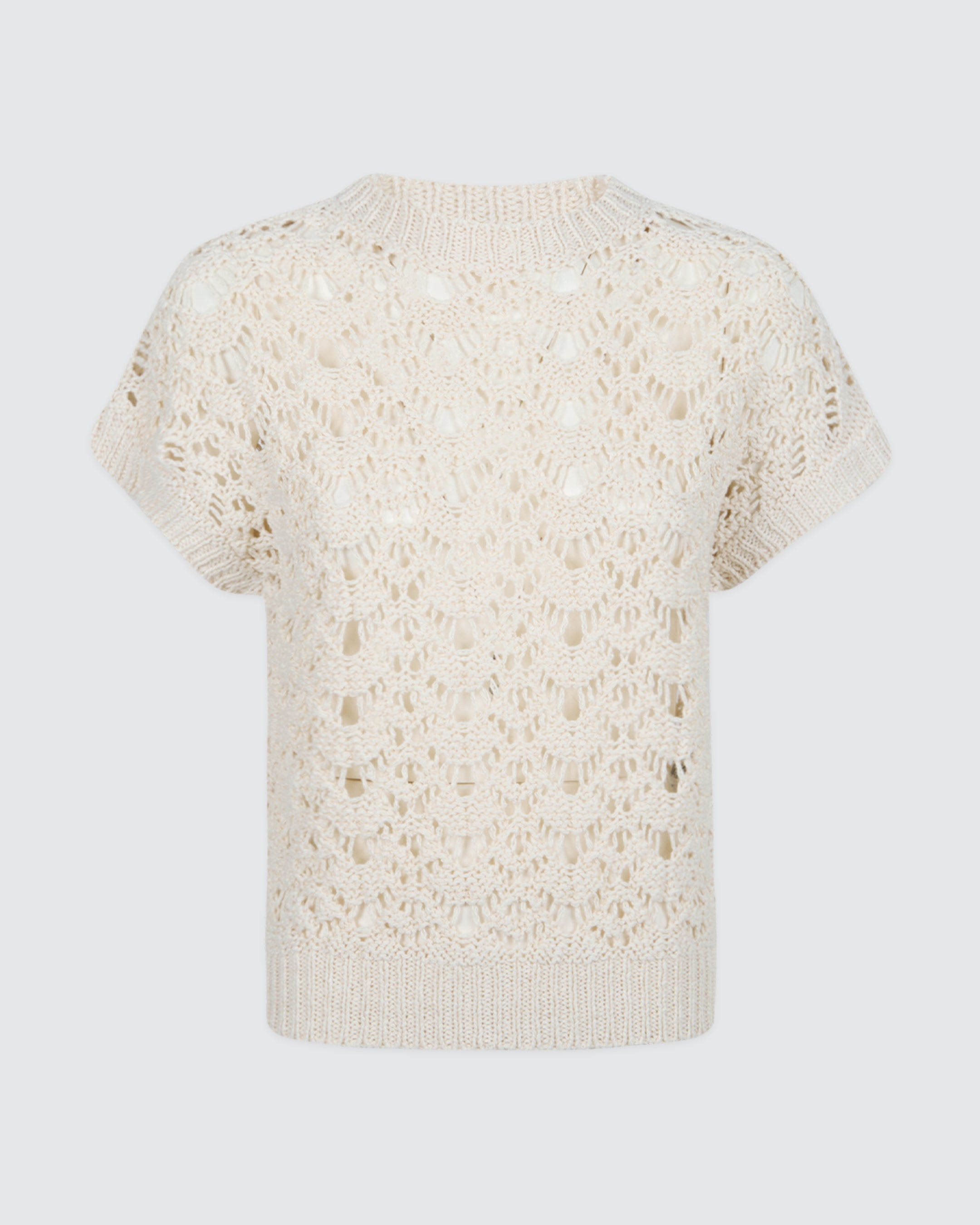 Women's Linen and Silk Sleeveless Micro-Bouclé Sweater