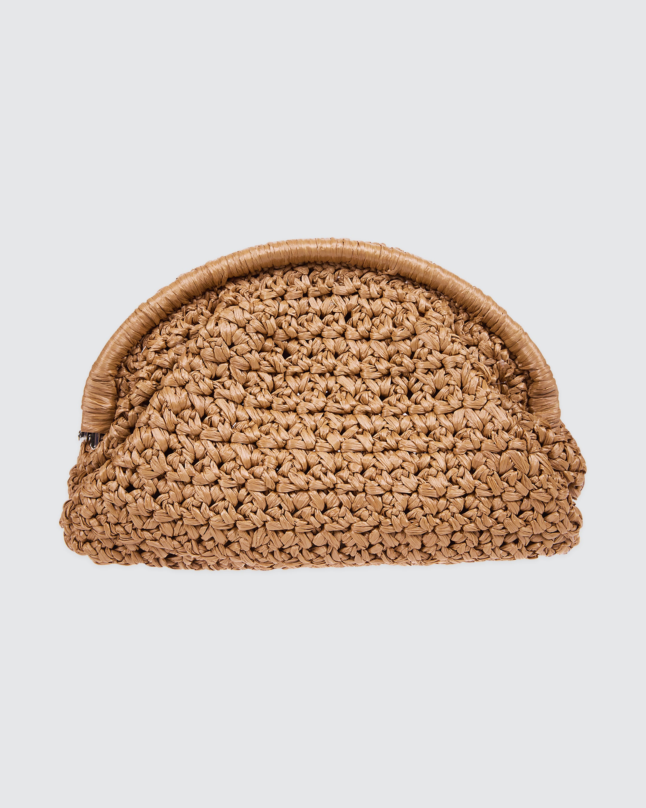 Borsa Clutch in Rafia Naturale Lavorata a Mano